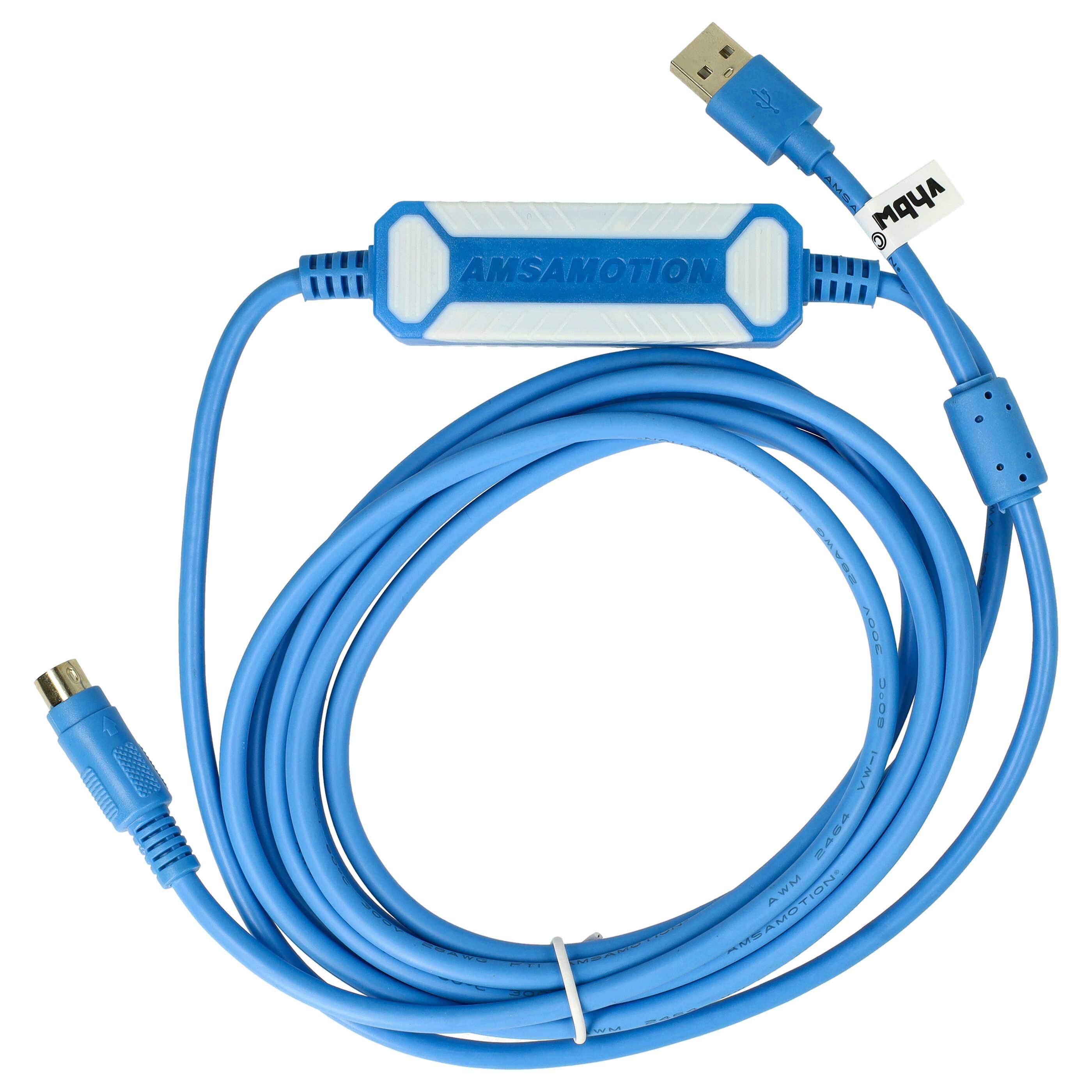 vhbw USB Programmierkabel kompatibel mit Fatek Facon FBS-Serie Funkgerät, blau