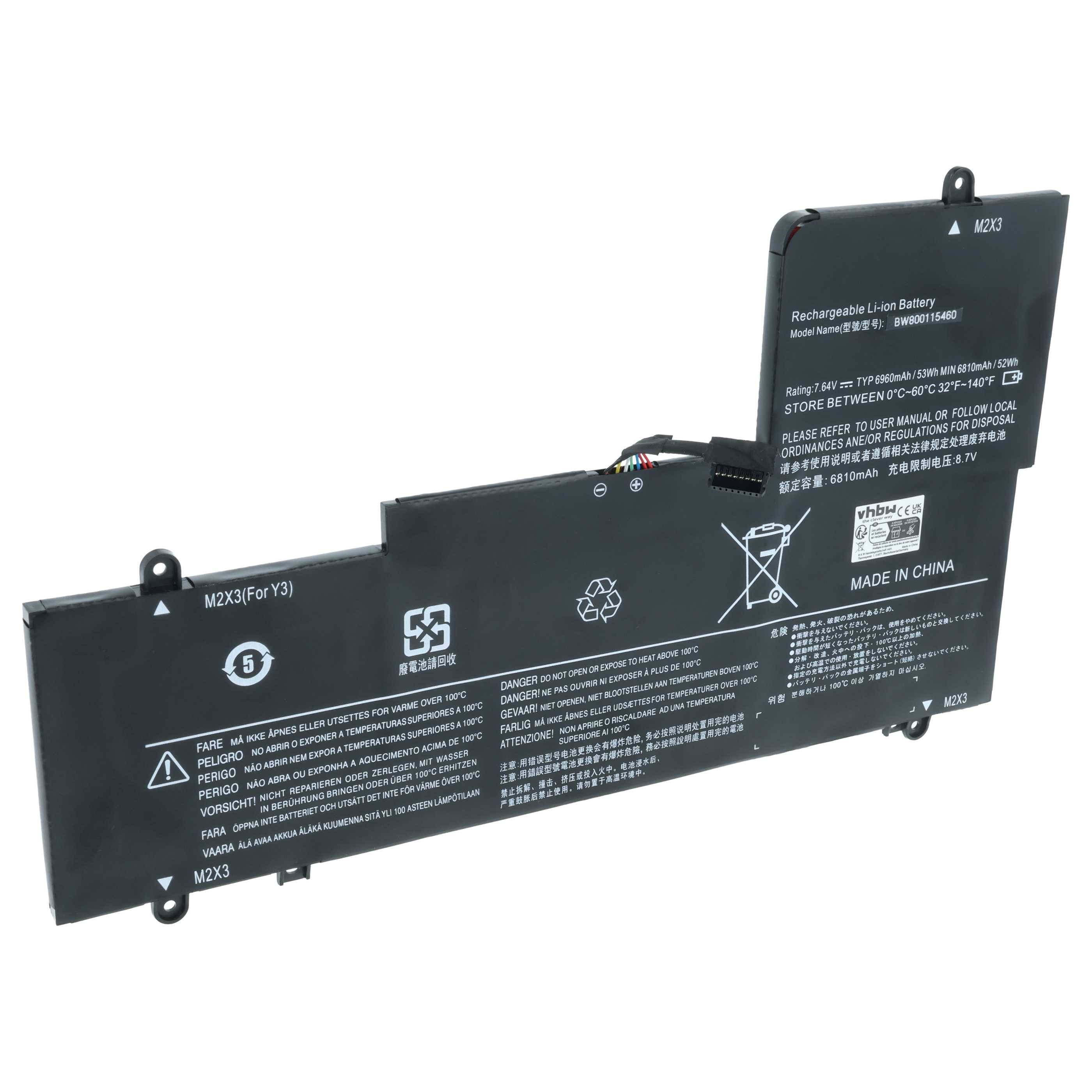 Laptop-Akku mit der Bezeichnung „Wiederaufladbarer Li-Ionen-Akku