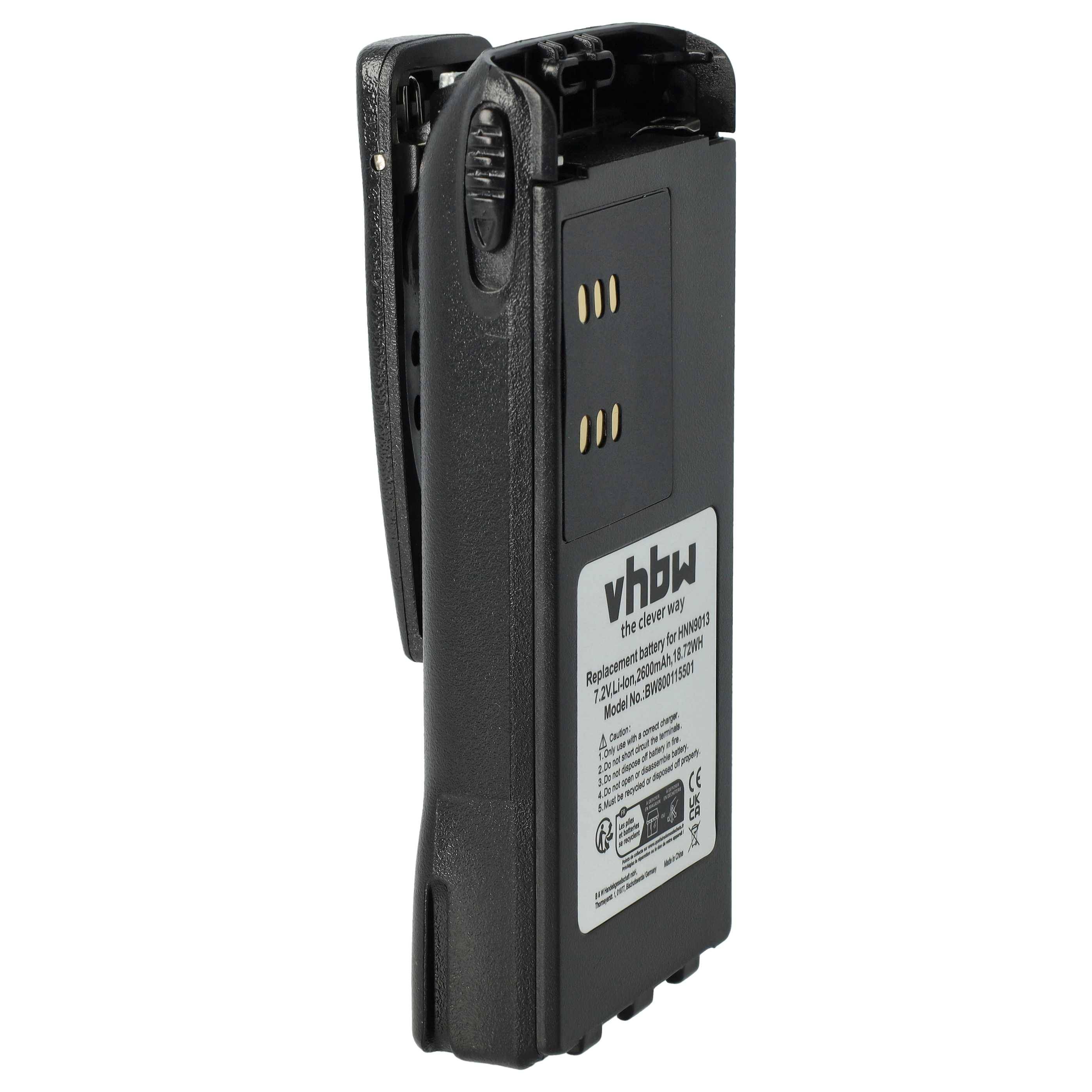 vhbw Akku kompatibel mit Motorola GP140, GP320, GP328, GP338, GP340, GP360, GP1280, GP240, GP280 Funkgerät, Walkie Talkie (2600mAh, 7,4V, Li-Ion)