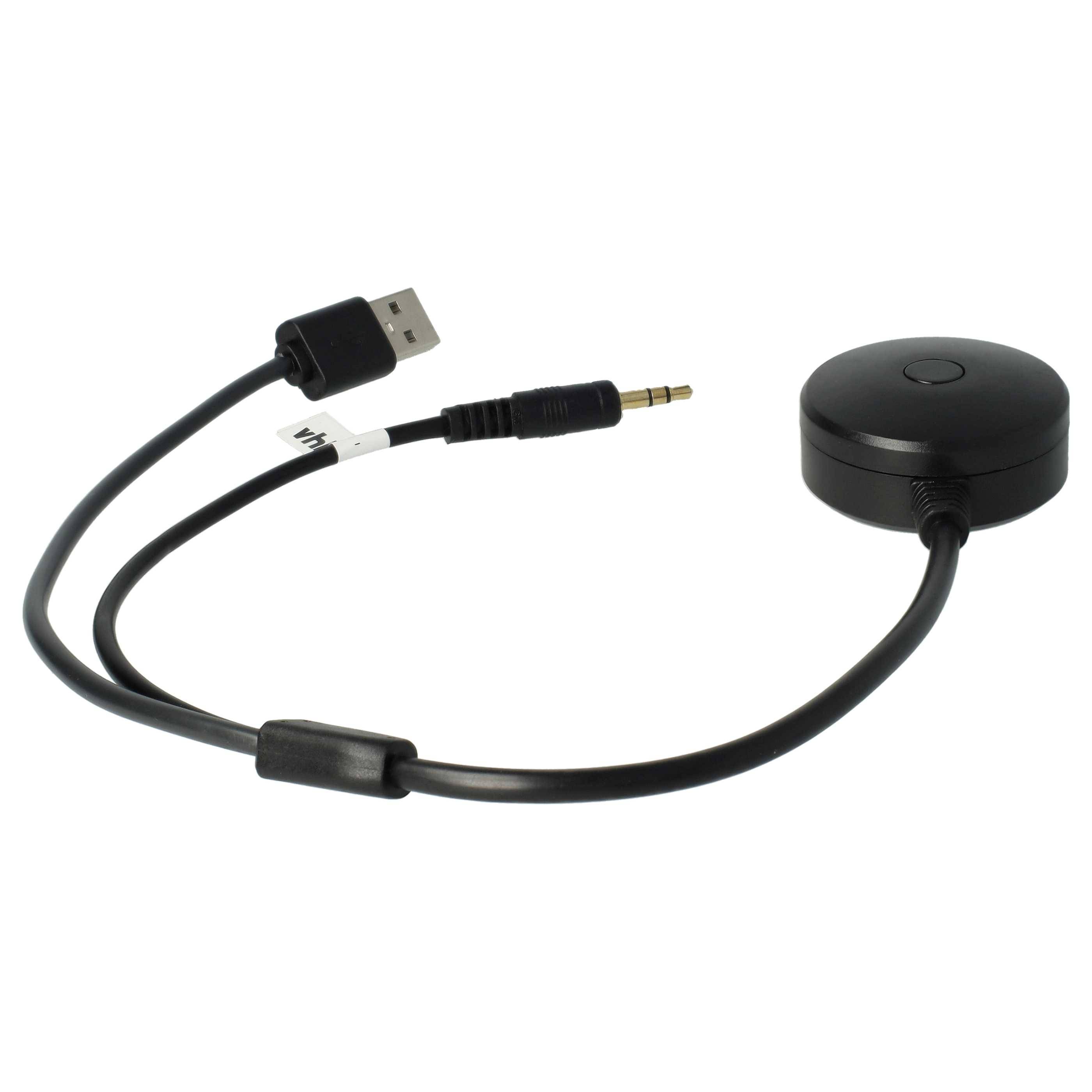 vhbw AUX Kabel KFZ Radio kompatibel mit BMW ab Bj. 11/2008 Series 7 | Auto Autoradio - USB, Bluetooth, 30 cm