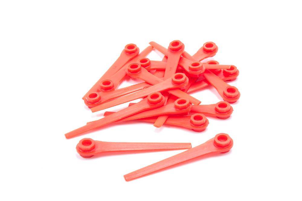 vhbw 20x Ersatz-Messer Ersatz für Gardena RotorCut 5368-20 für Rasentrimmer - Ersatzklinge Rot, Kunststoff