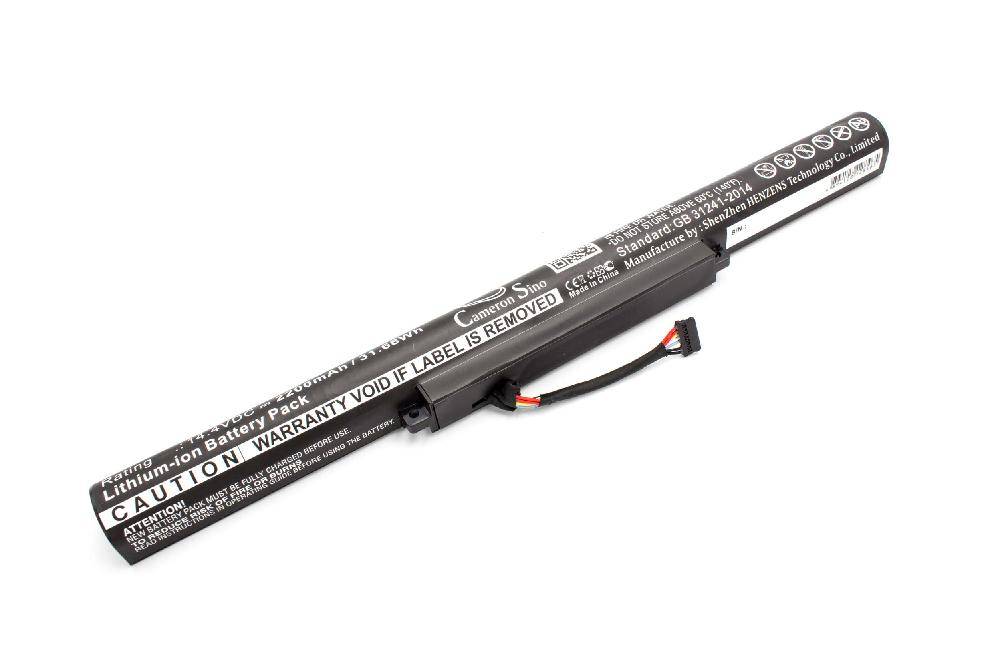 vhbw Akku kompatibel mit Lenovo Z51-70 80K600R1GE, Z51-70 80K600Q5GE, Z51-70 80K600NCGE Notebook (2200 mAh, 14,4 V, Li-Ion)