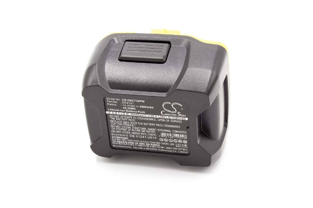 vhbw Akku kompatibel mit Dewalt DC730KA, DC731KB, DC732KL, DC733K2, DC615KA, DC728KA, DC731KA Elektrowerkzeug (3000 mAh, Li-Ion, 14,4 V)
