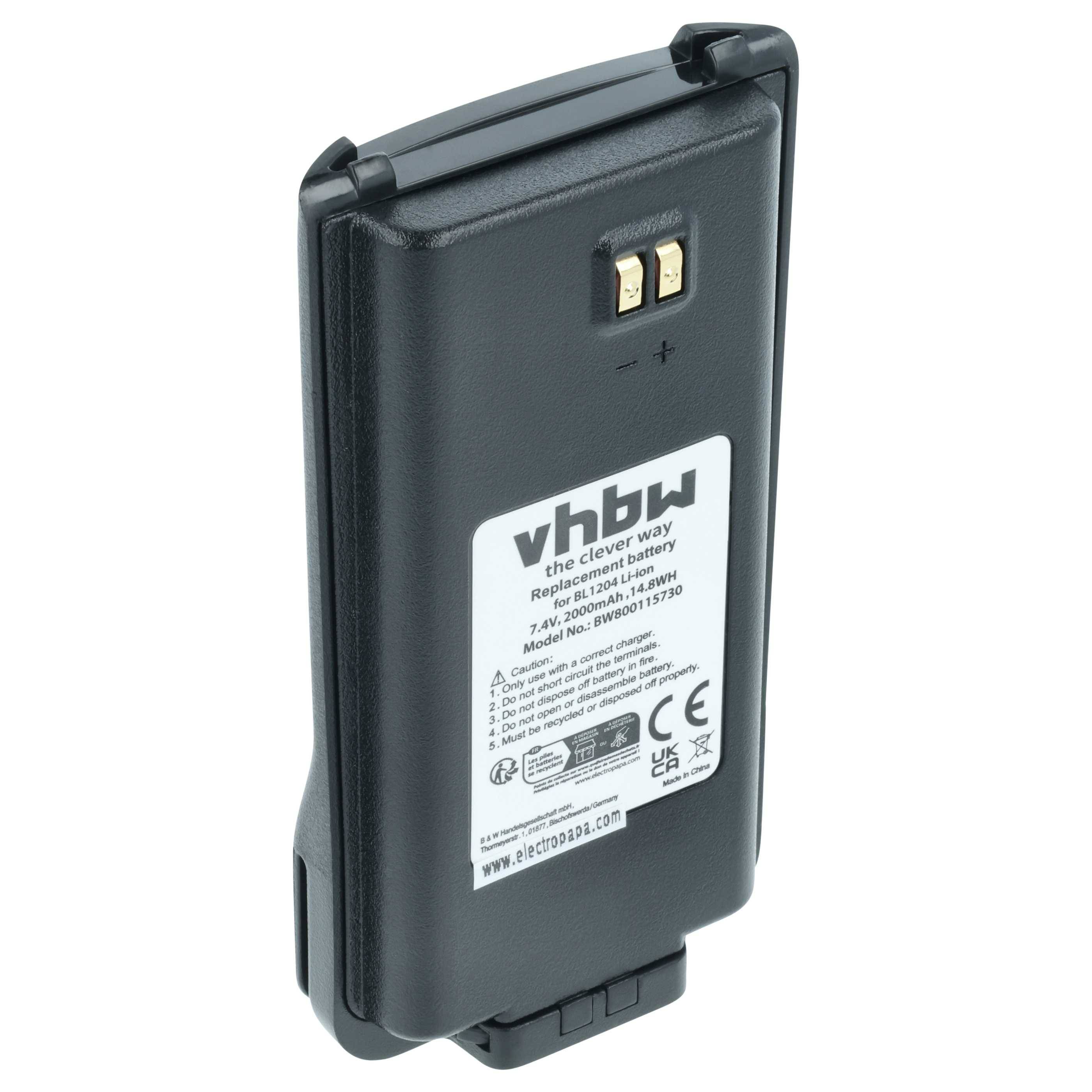 Aufladbare Lithium-Batterie, schwarz mit Metallkontakten, kompatibel mit bestimmten Geräten. 7,4V Kapazität, Modell 4465279.