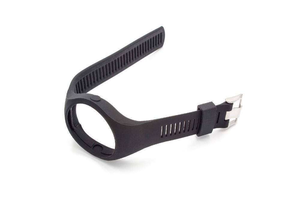 vhbw TPE Ersatz Armband kompatibel mit Polar M200 Fitnessuhr, Smartwatch - 25 cm schwarz