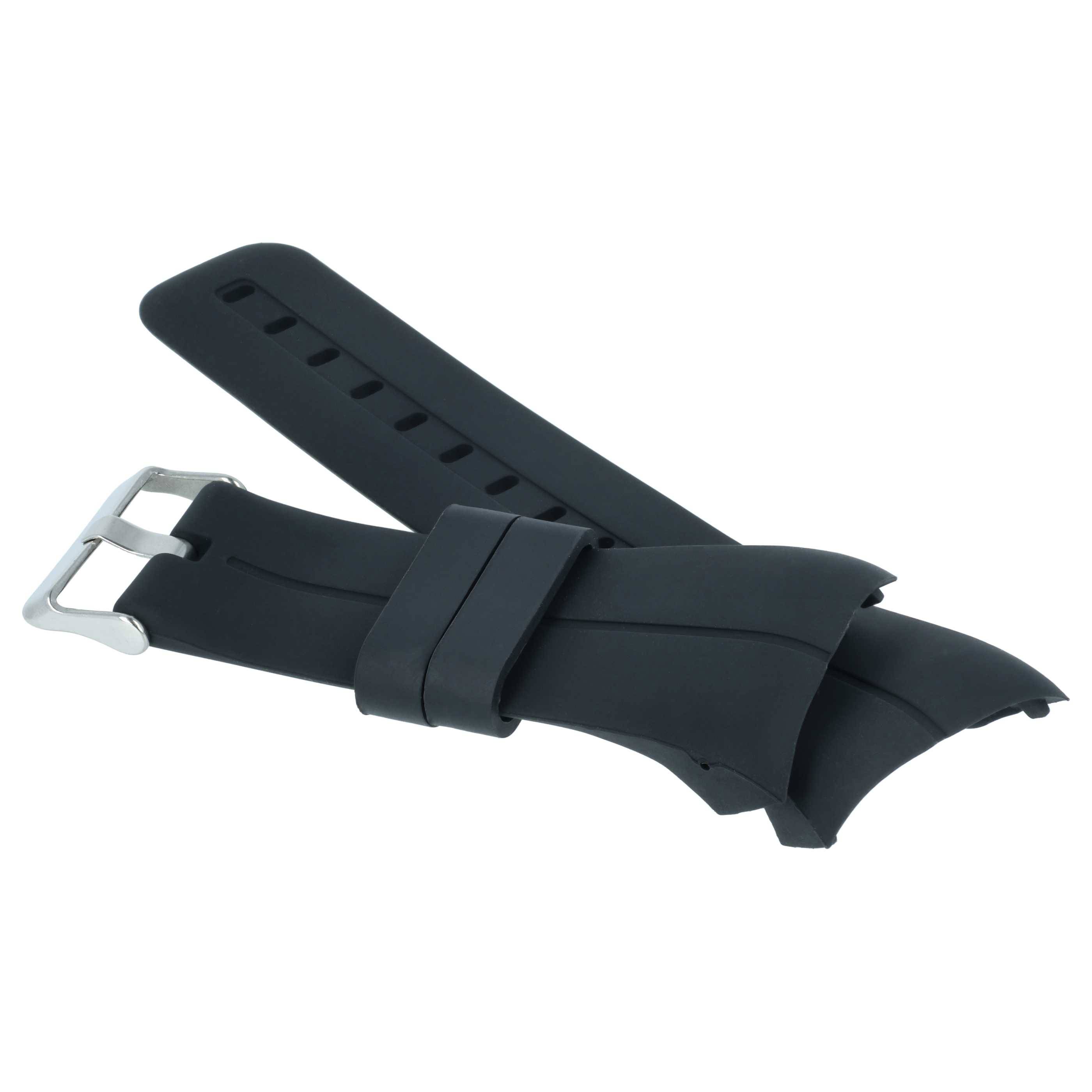 vhbw TPE Ersatz Armband kompatibel mit Polar M430, M400 Fitnessuhr, Smartwatch - 9,0cm + 12,2 cm schwarz