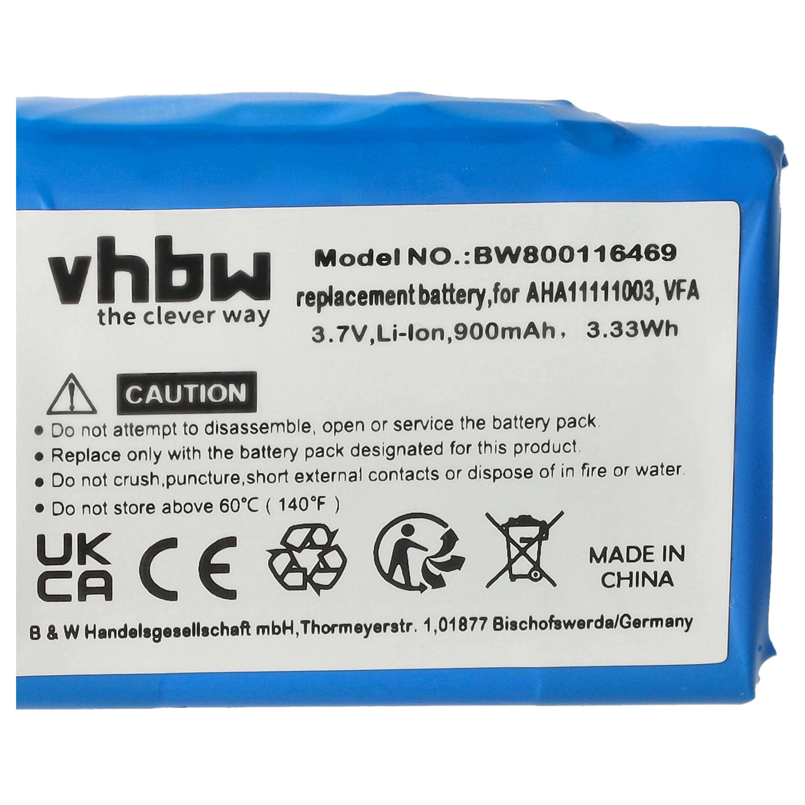 vhbw Akku kompatibel mit TomTom Via 1605 GPS Navigation Navi (900 mAh, 3,7 V, Li-Ion)
