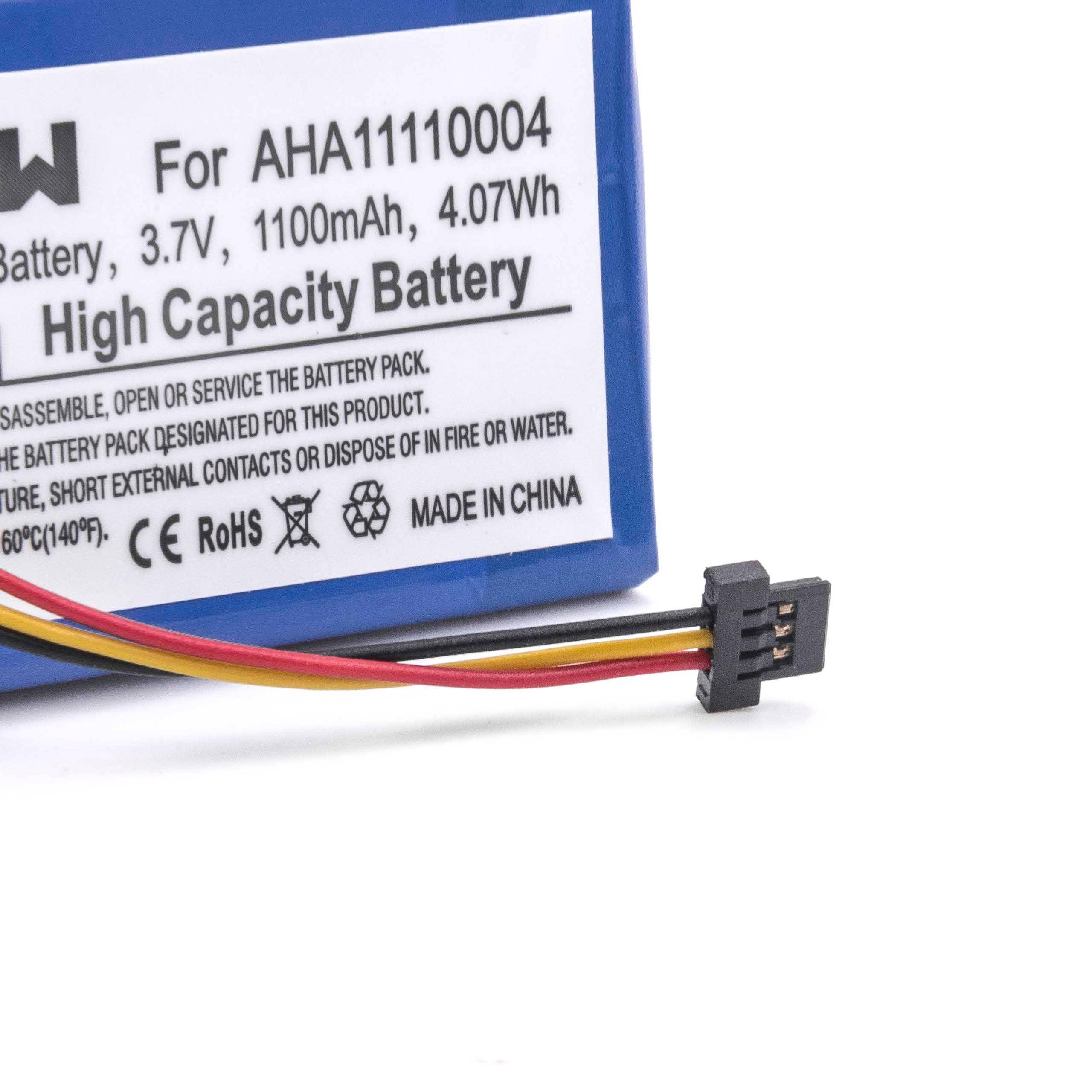 vhbw Akku Ersatz für TomTom P5, AHA11110004, P6 für GPS Navigation Navi (1100 mAh, 3,7 V, Li-Ion)