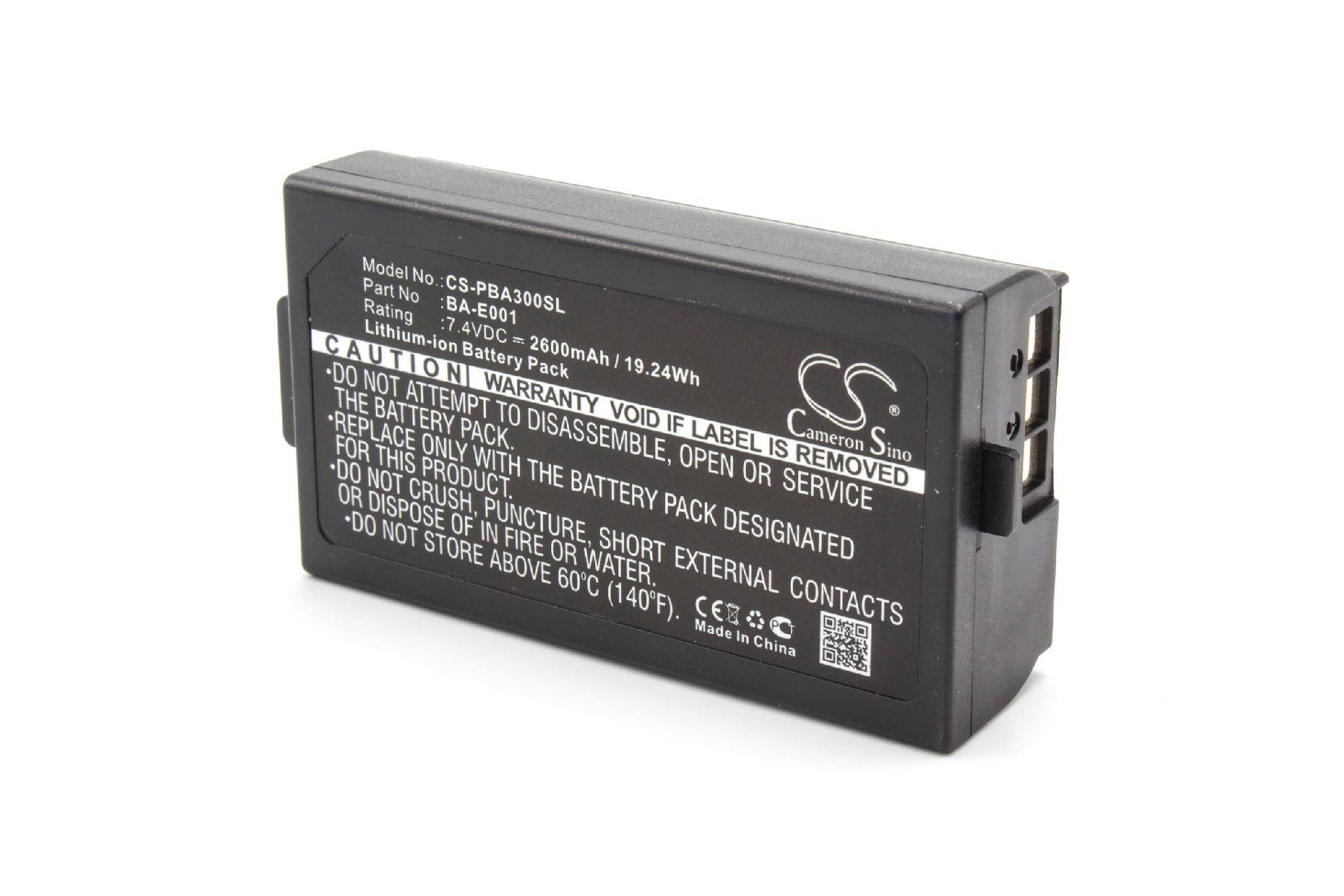 vhbw Akku kompatibel mit Brother PT PT-E300, PT-E500, PT-750TDI Drucker Kopierer Scanner Etiketten-Drucker (2600 mAh, 7,4 V, Li-Ion)