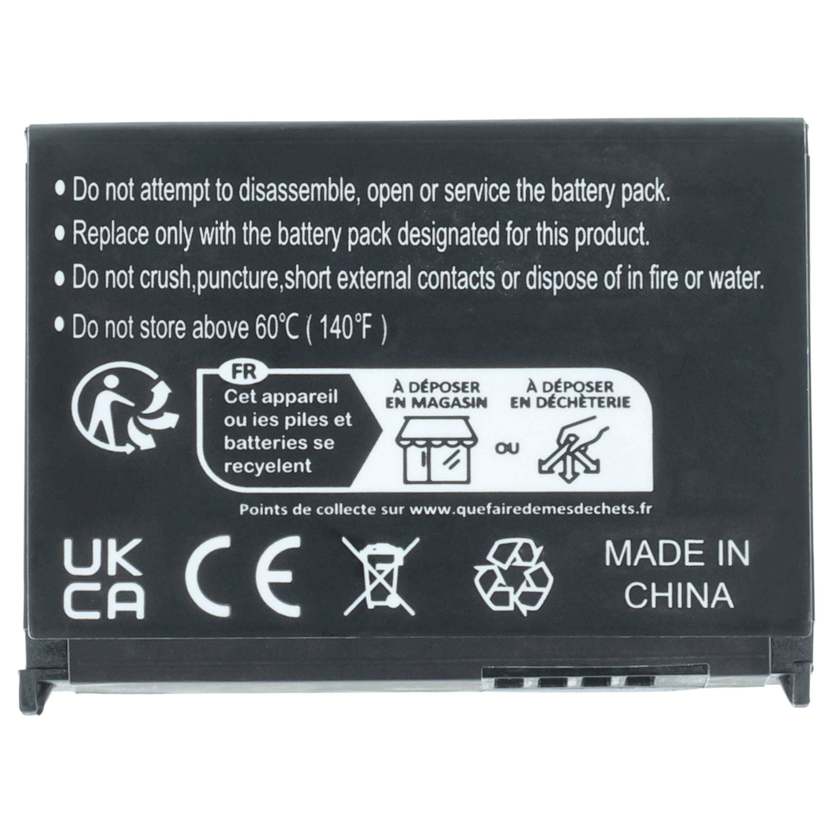 vhbw Akku Ersatz für Garmin 361-00038-01 für GPS Navigation Navi (1880 mAh, 3,7 V, Li-Ion)