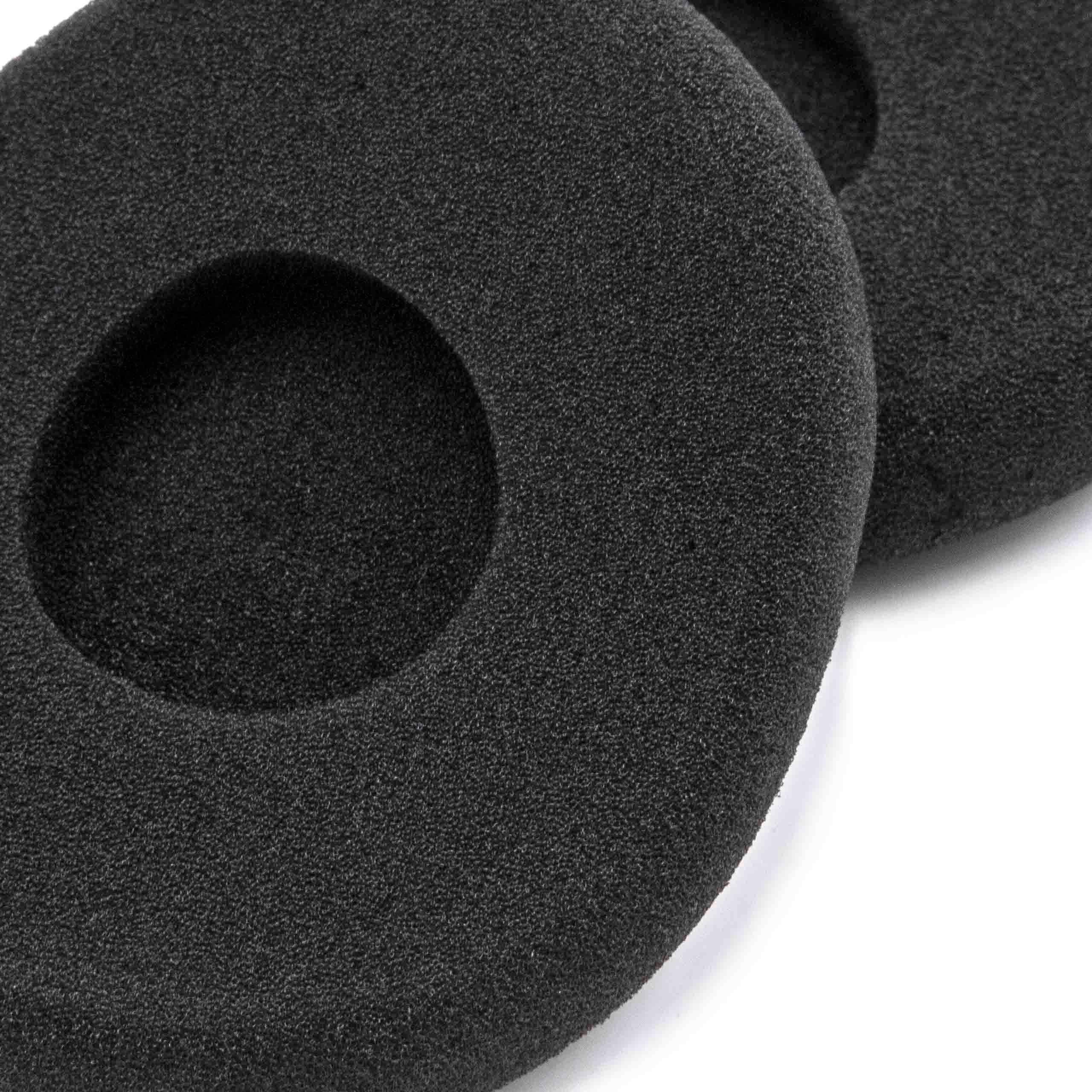 vhbw Ohrpolster Ersatz Polster kompatibel mit Logitech H800 Kopfhörer Headset, schwarz