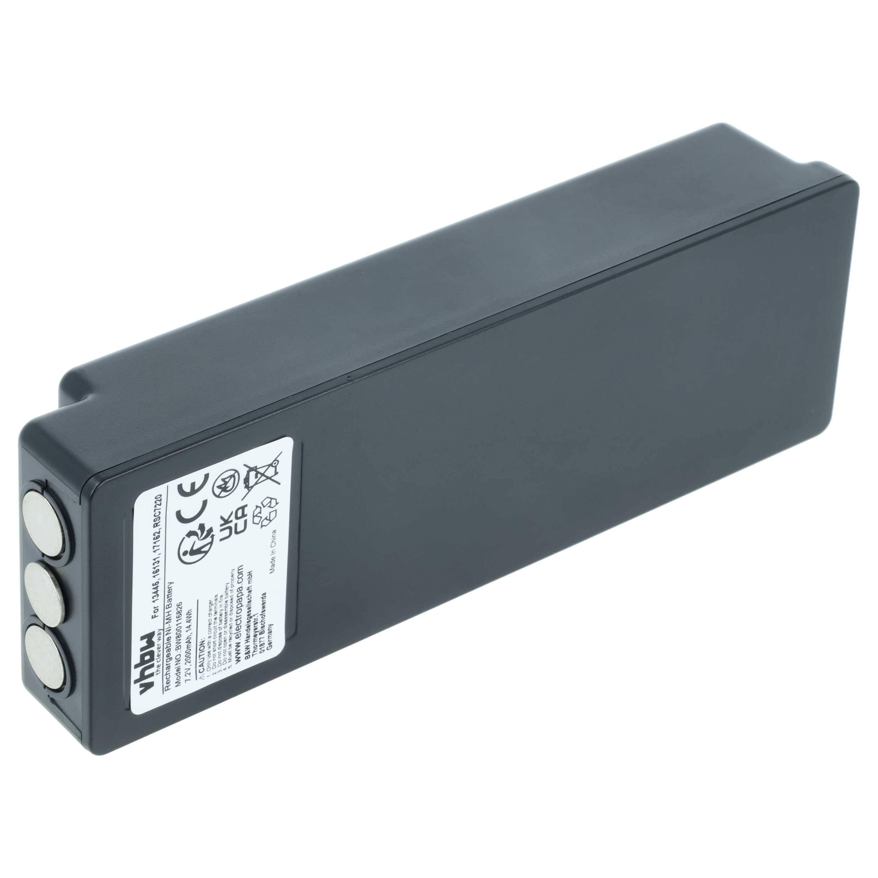vhbw Akku kompatibel mit Palfinger Scanreco Marrel 500, HMF, Maxi, FBS590 Industrie-Funkfernsteuerung Fernbedienung (2000 mAh, 7,2 V, NiMH)