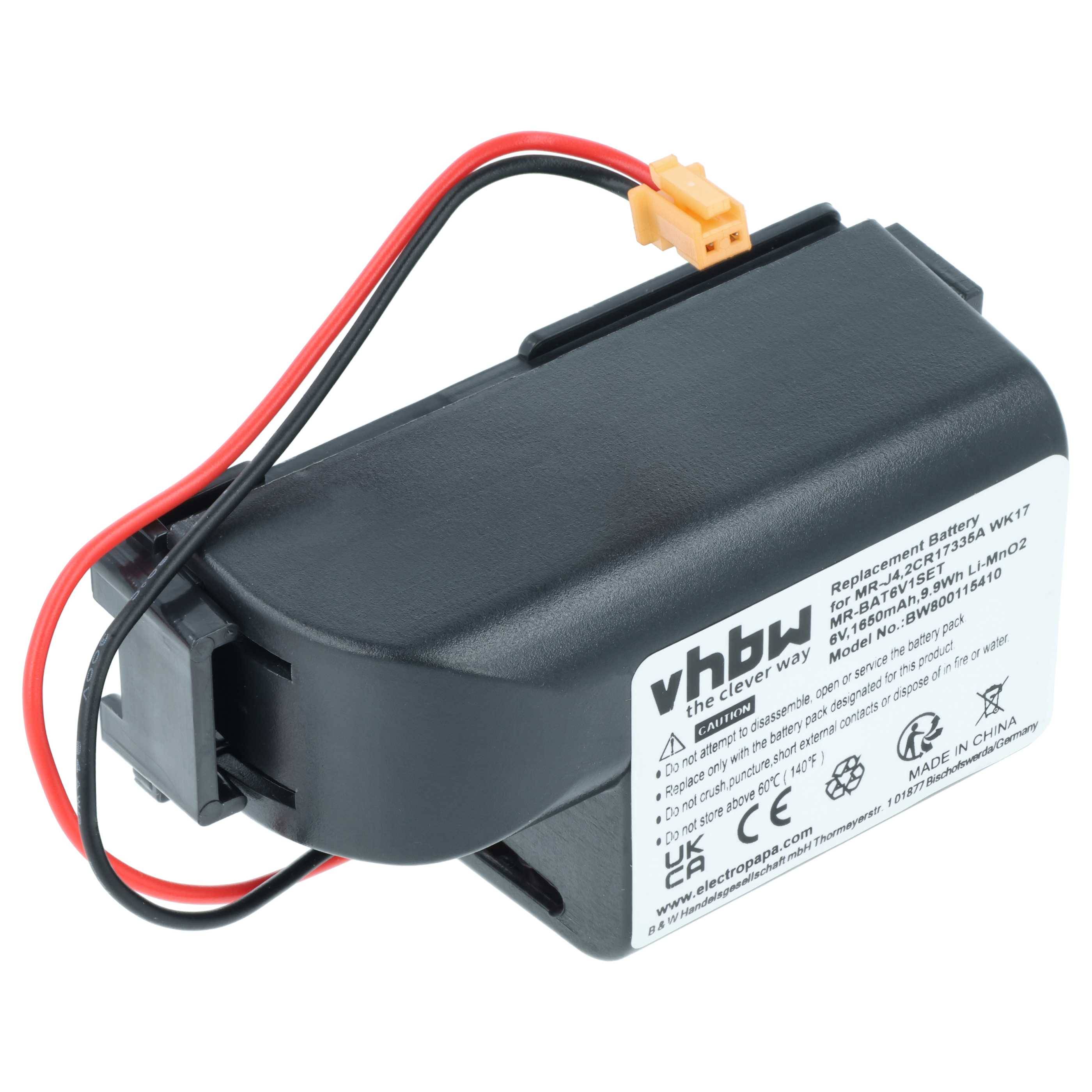 vhbw Batterie kompatibel mit Mitsubishi MR-J4 Raid-Controller (1650mAh, 6V, Li-MnO2)