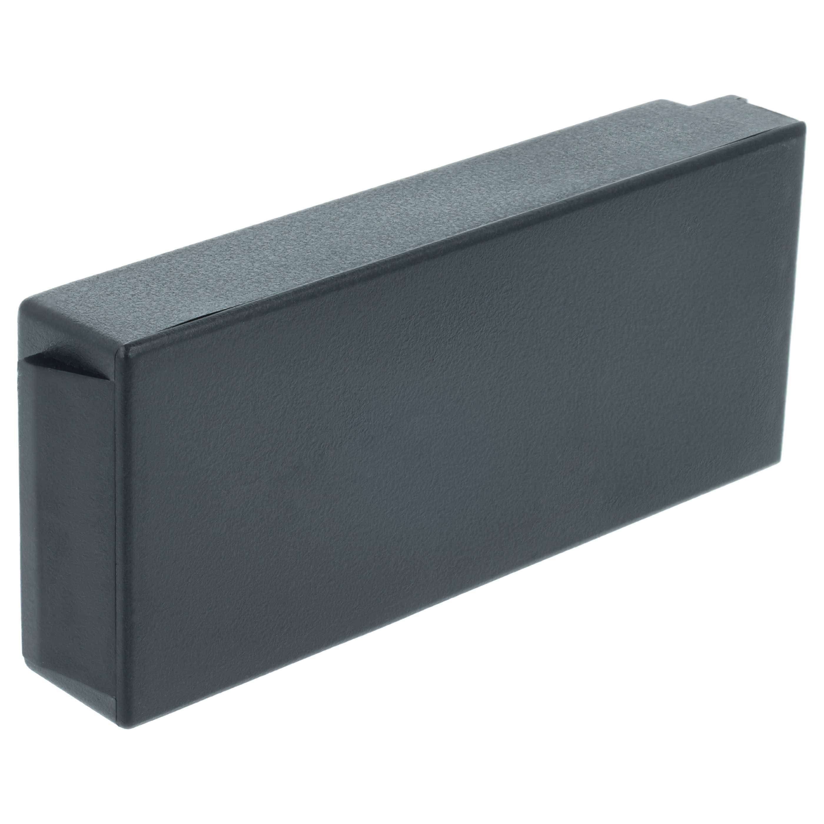 Eine schwarze rechteckige Kunststoffbox mit einer nahtlosen, glatten Oberfläche, die möglicherweise Elektronik oder ein kleines Gerät im Inneren beherbergt.