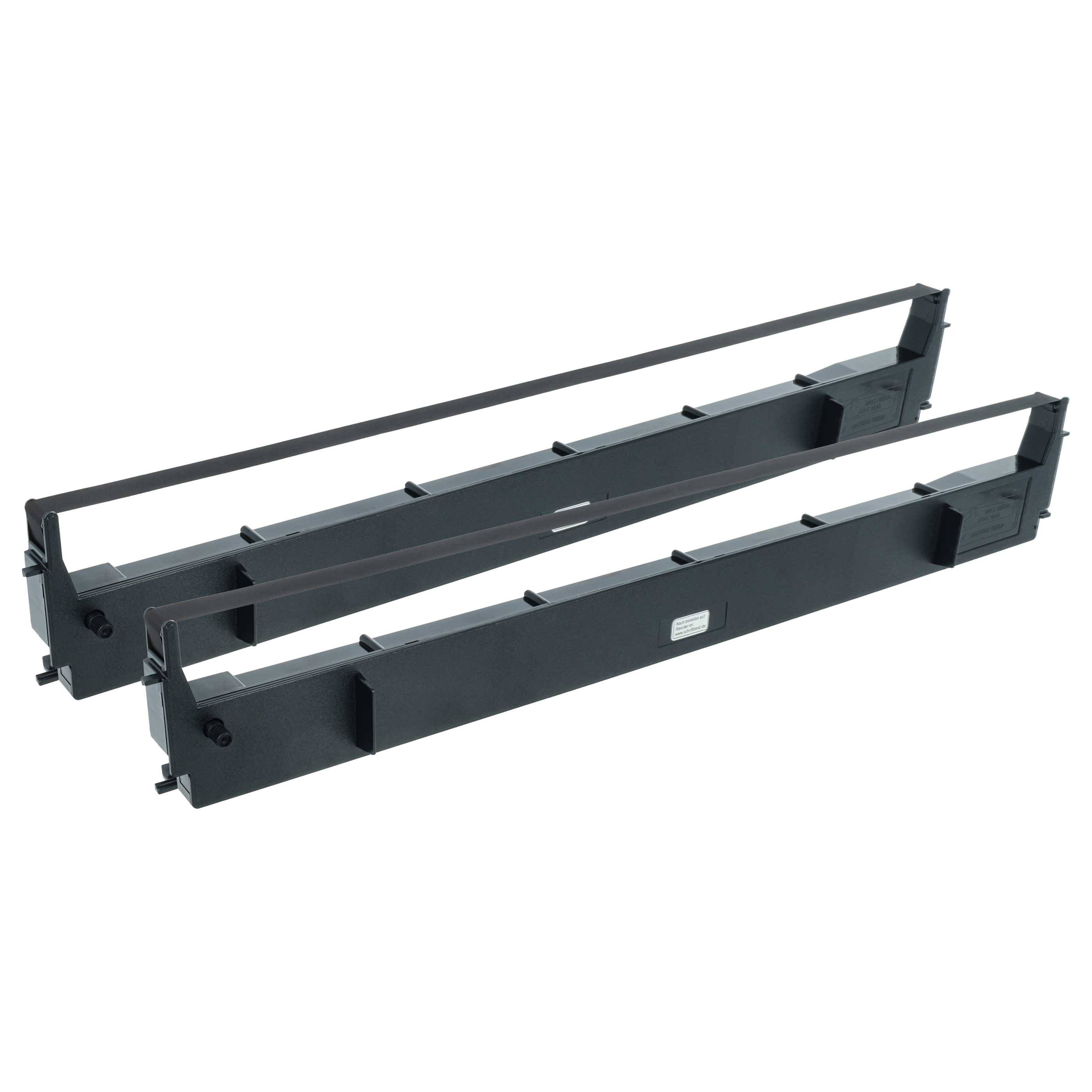 vhbw 2x Farbband Schriftband kompatibel mit Epson LQ1010 | LQ1170, LQ1070+, LQ1600, LQ1070, LQ1600K Nadeldrucker, Bondrucker - Schwarz