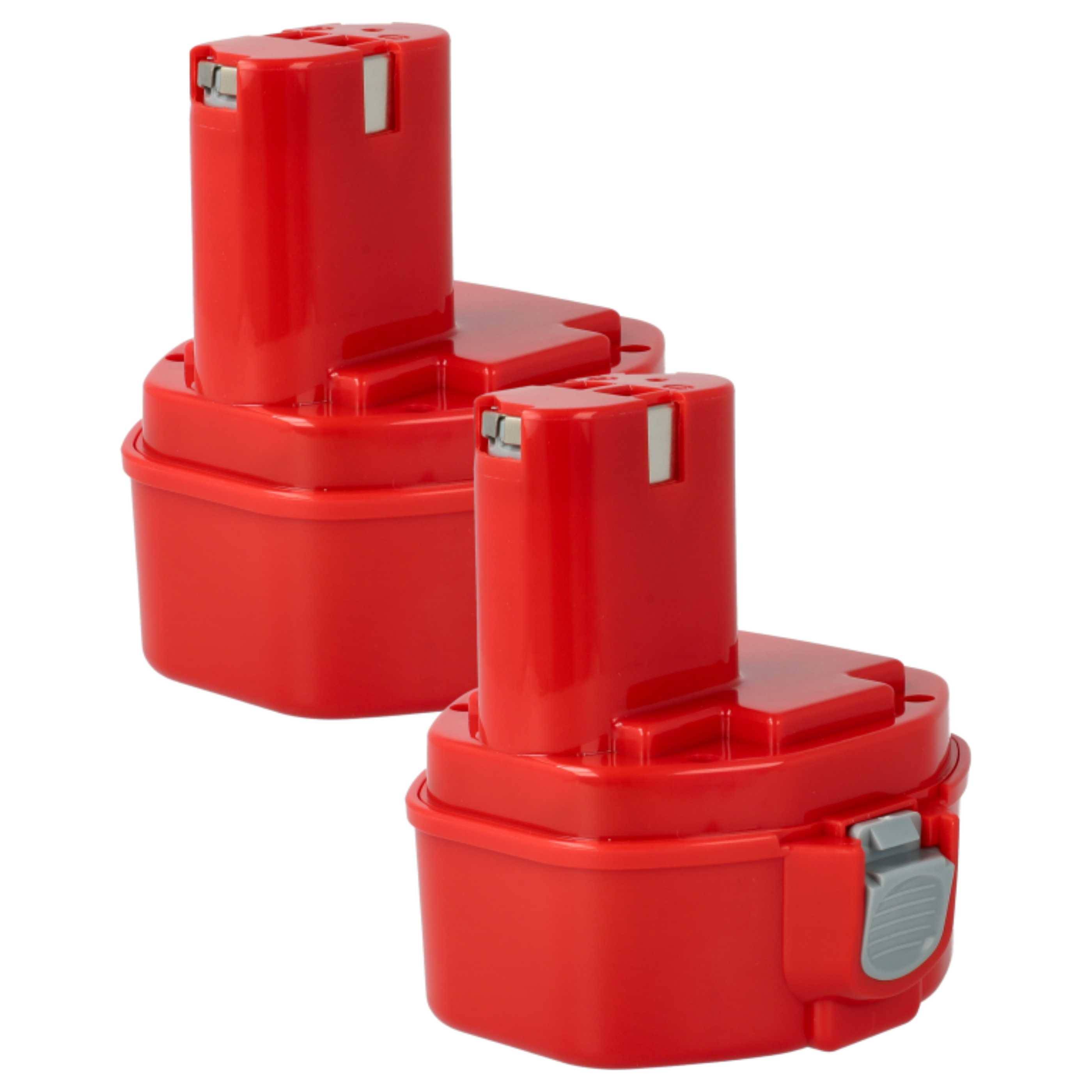 vhbw 2x Akku kompatibel mit Makita UB140DWA, UB140DWB Werkzeug (1500 mAh, NiMH, 14,4 V)