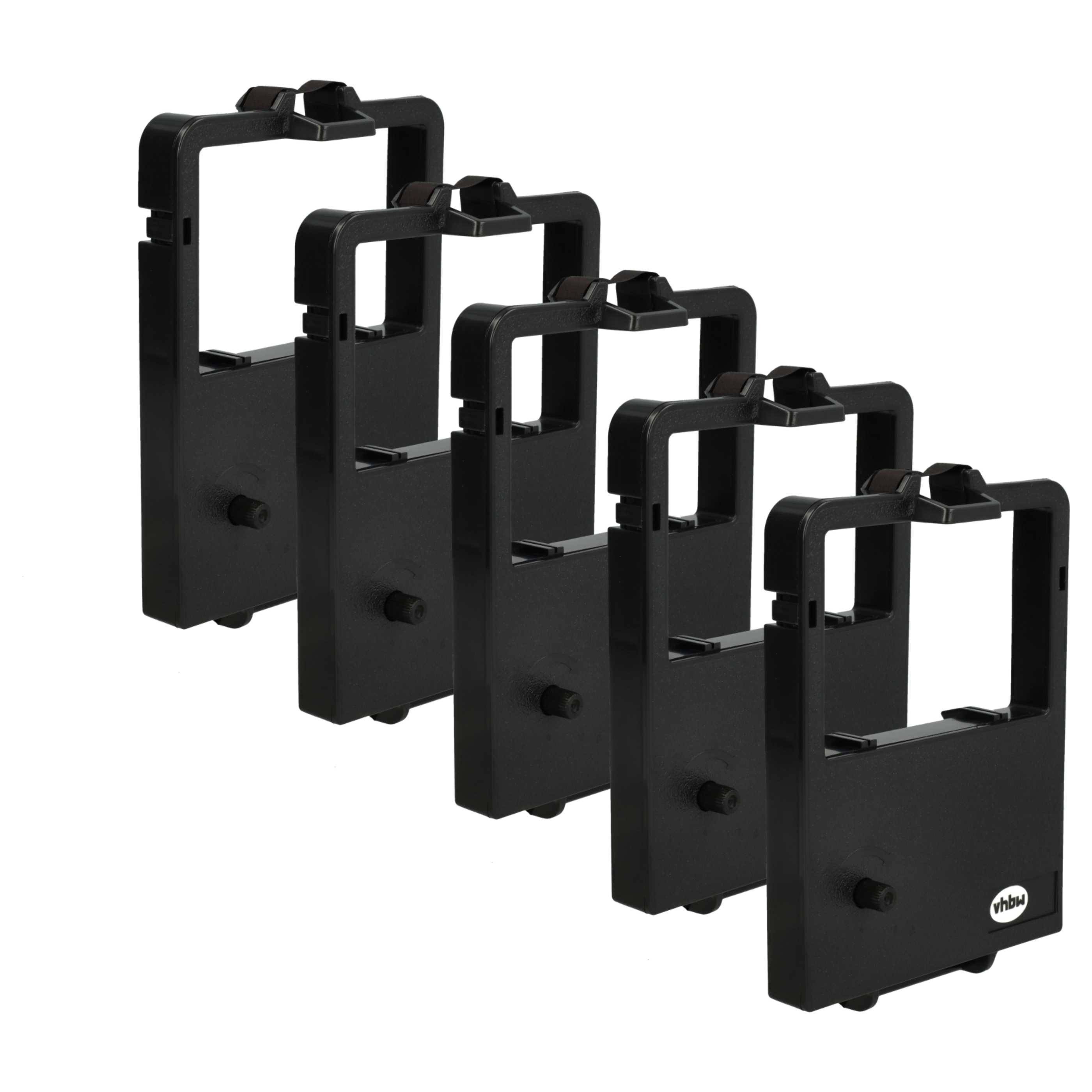 vhbw 5x Farbband Schriftband kompatibel mit NEC Matrix Drucker 808 861623 001A, 808861623001, 808861623001A, P20, P20Q, P2200 Nadeldrucker