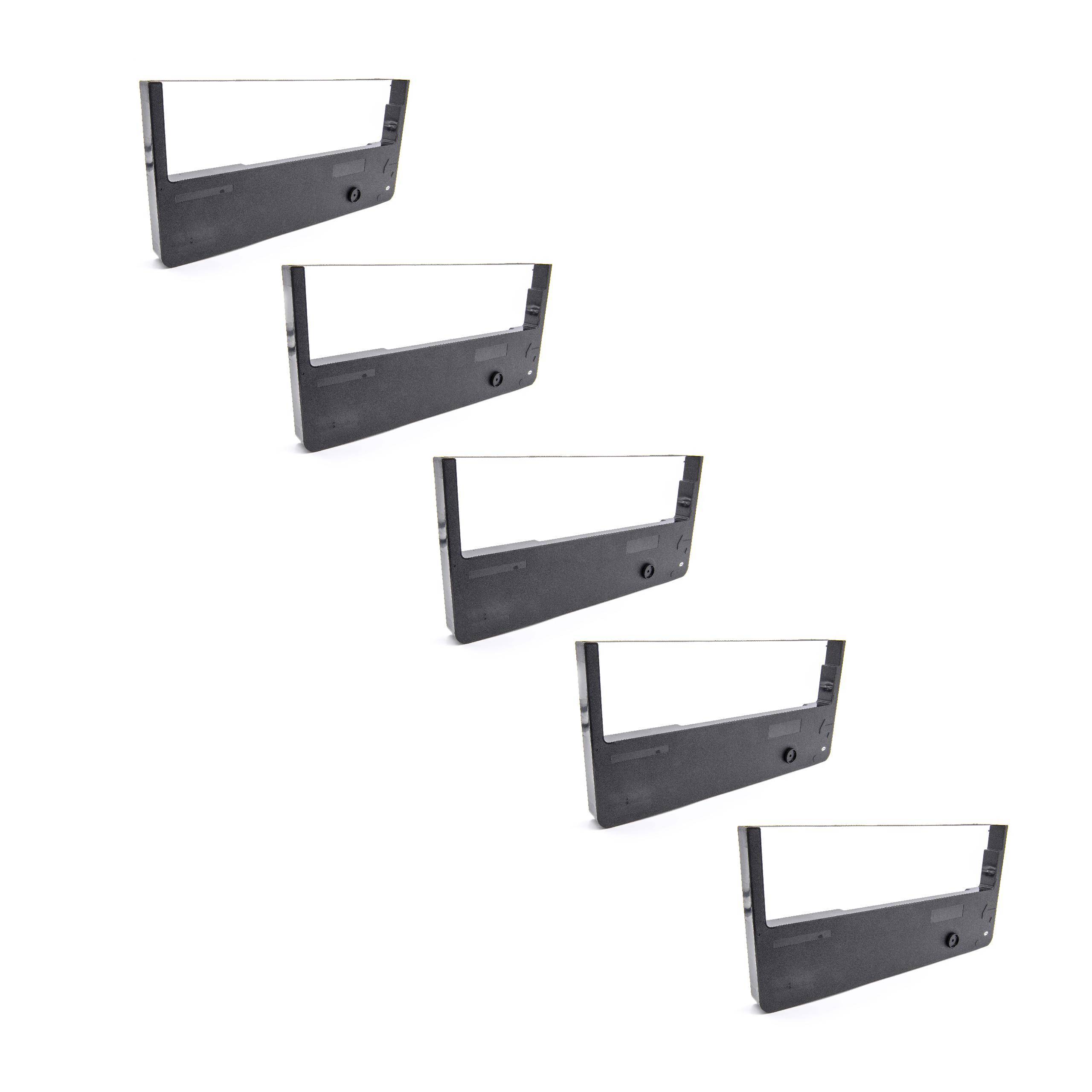 vhbw 5x Farbband Schriftband kompatibel mit Tally Genicom 6300 Nadeldrucker, Bondrucker - Schwarz