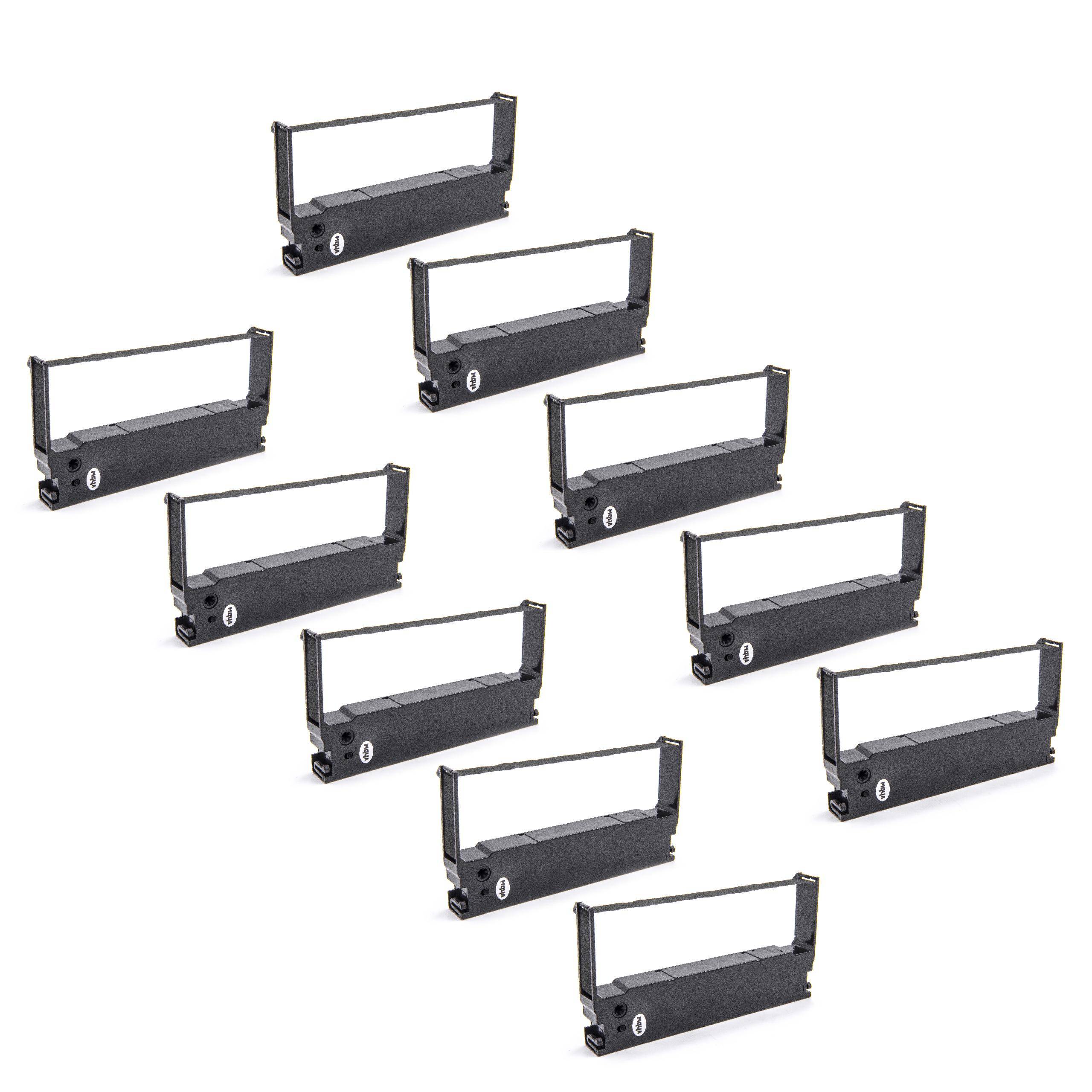 vhbw 10x Farbband Schriftband kompatibel mit Casio CE 4700 | CE 4200 Serie, CE 4250, CE 2700, CE 4200 Nadeldrucker, Bondrucker - Schwarz