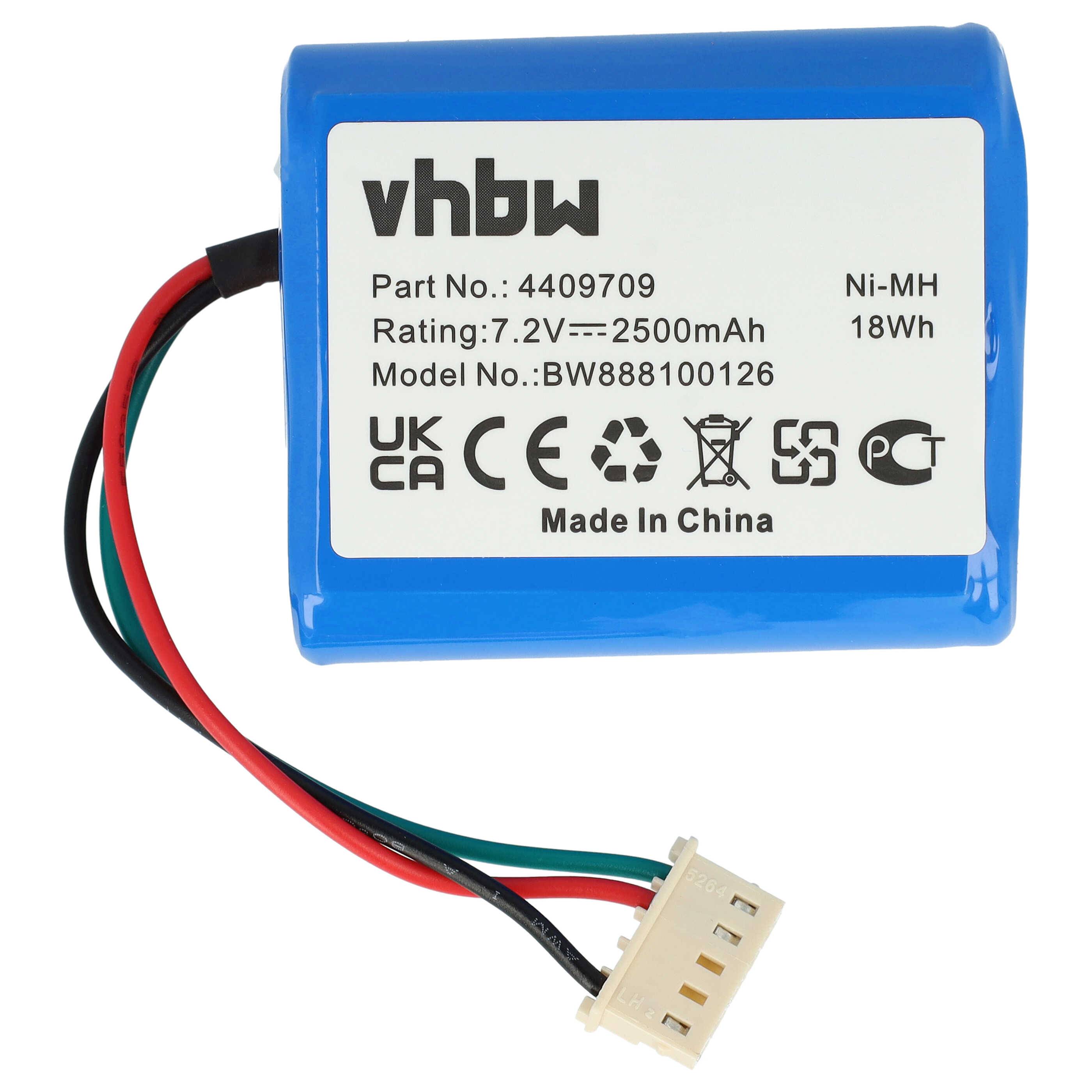 vhbw Akku kompatibel mit Proscenic Pro JoJo T1 | Pro Jojo, SEVEN SMITH Staubsauger (2500 mAh, 7,2 V, NiMH)