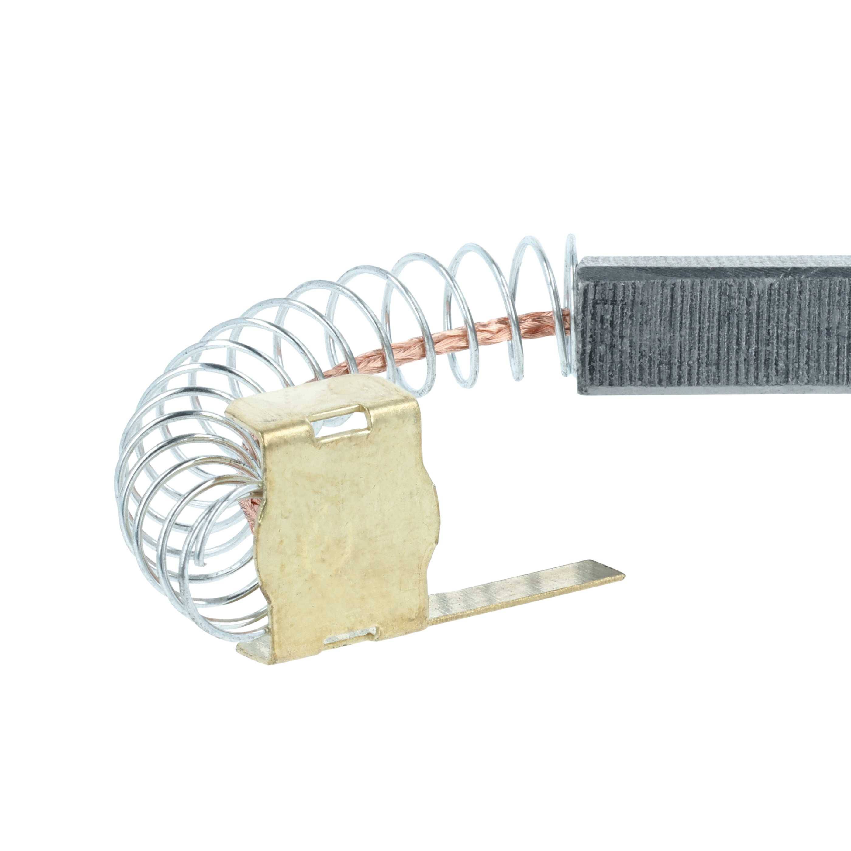 Ein aufgewickelter Draht mit einem angebrachten Magneten, der ein Elektromagnetkonzept demonstriert, das in Bildungseinrichtungen oder Experimenten verwendet wird.