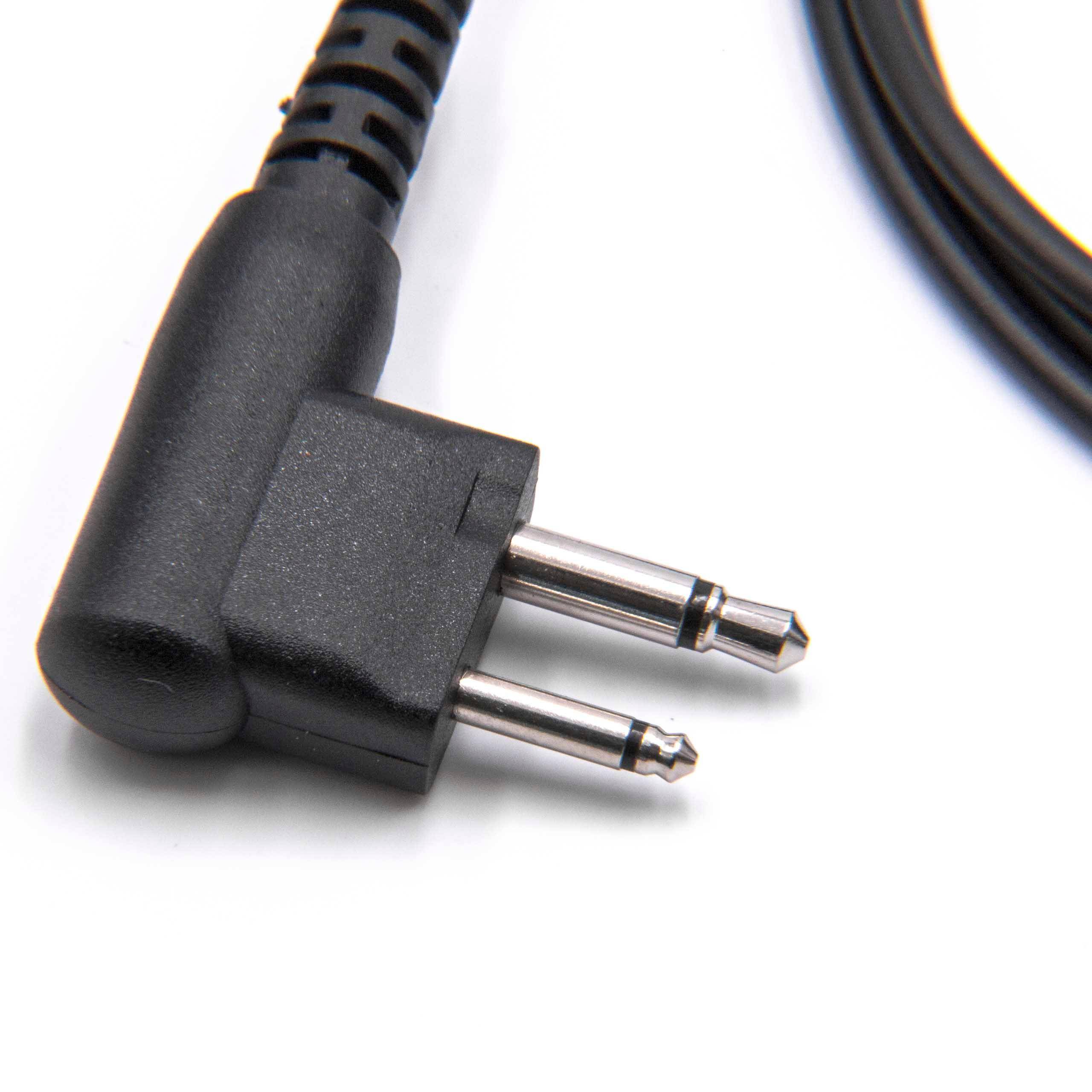 vhbw Headset kompatibel mit Motorola GP88, GP300, GP73, GP600, GP68, CP040 Funkgerät - schwarz
