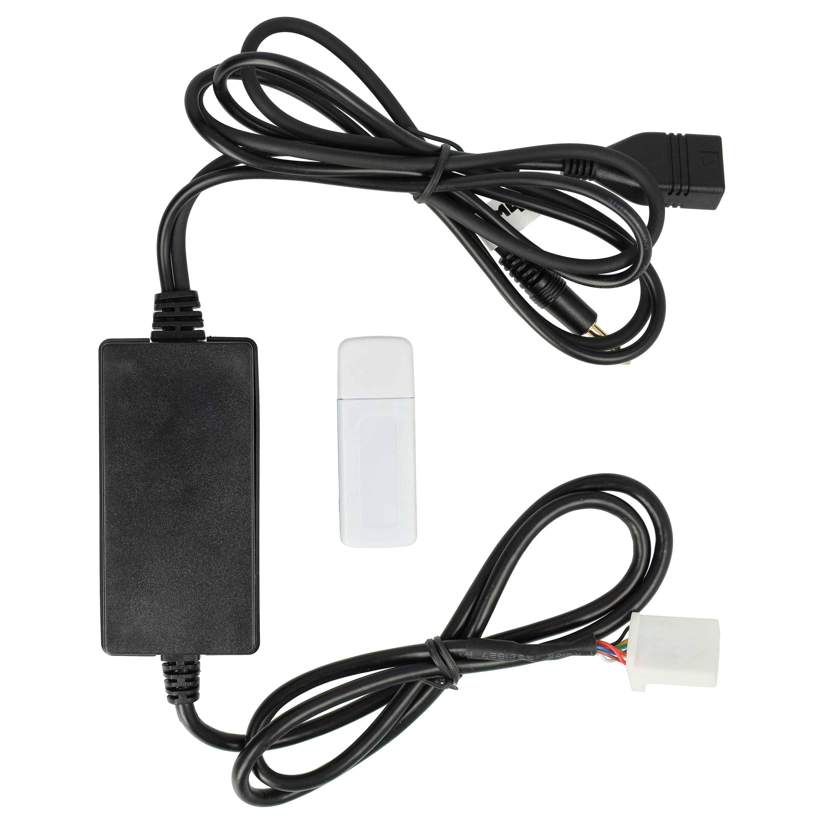 vhbw AUX USB Audio Adapter Kabel KFZ Radio (145 cm) kompatibel mit Toyota Tacoma 2005-2010, Tundra 2004-2010 Auto, Autoradio - USB