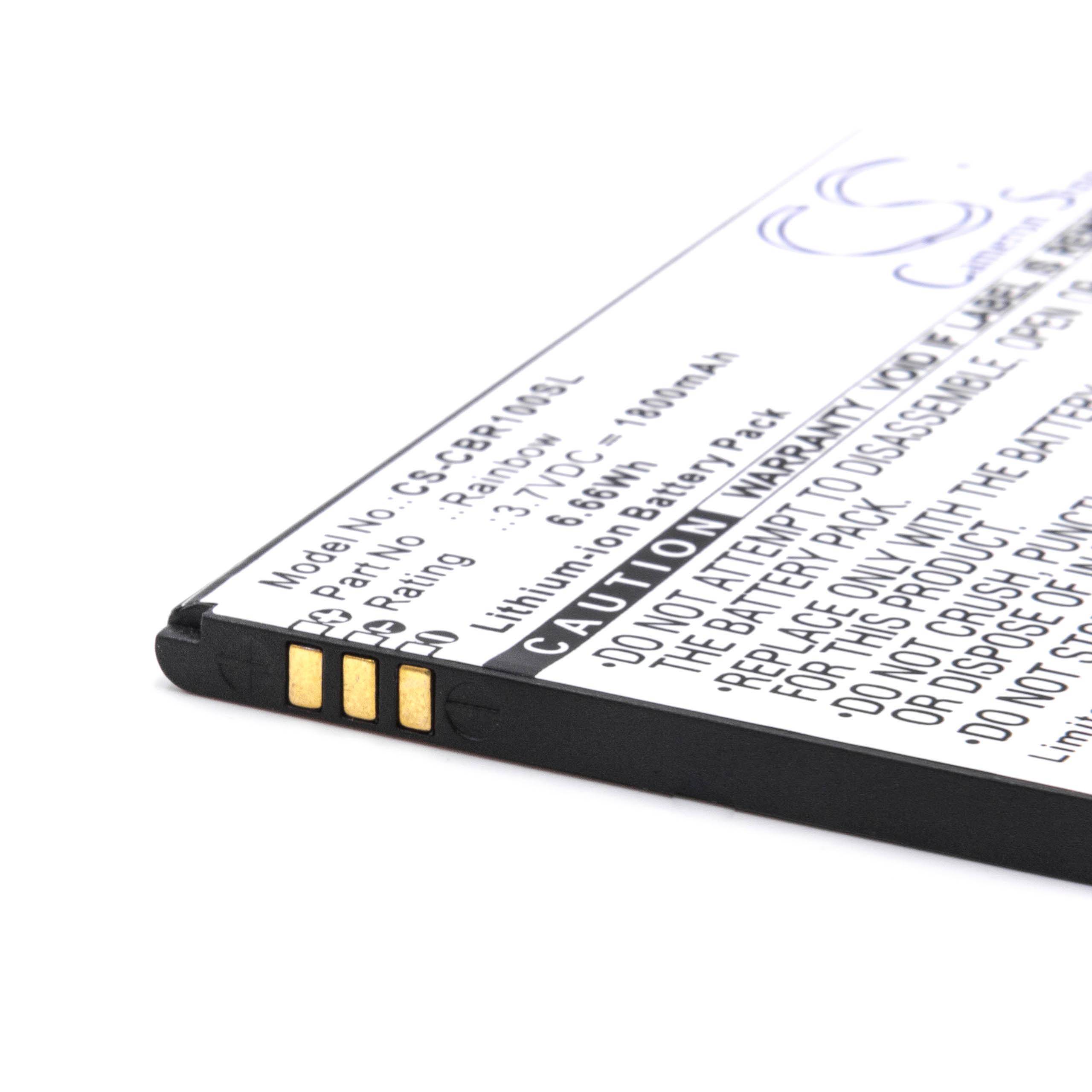 vhbw Akku kompatibel mit Cubot Rainbow Handy Smartphone Telefon (1800mAh, 3,7V, Li-Ion)