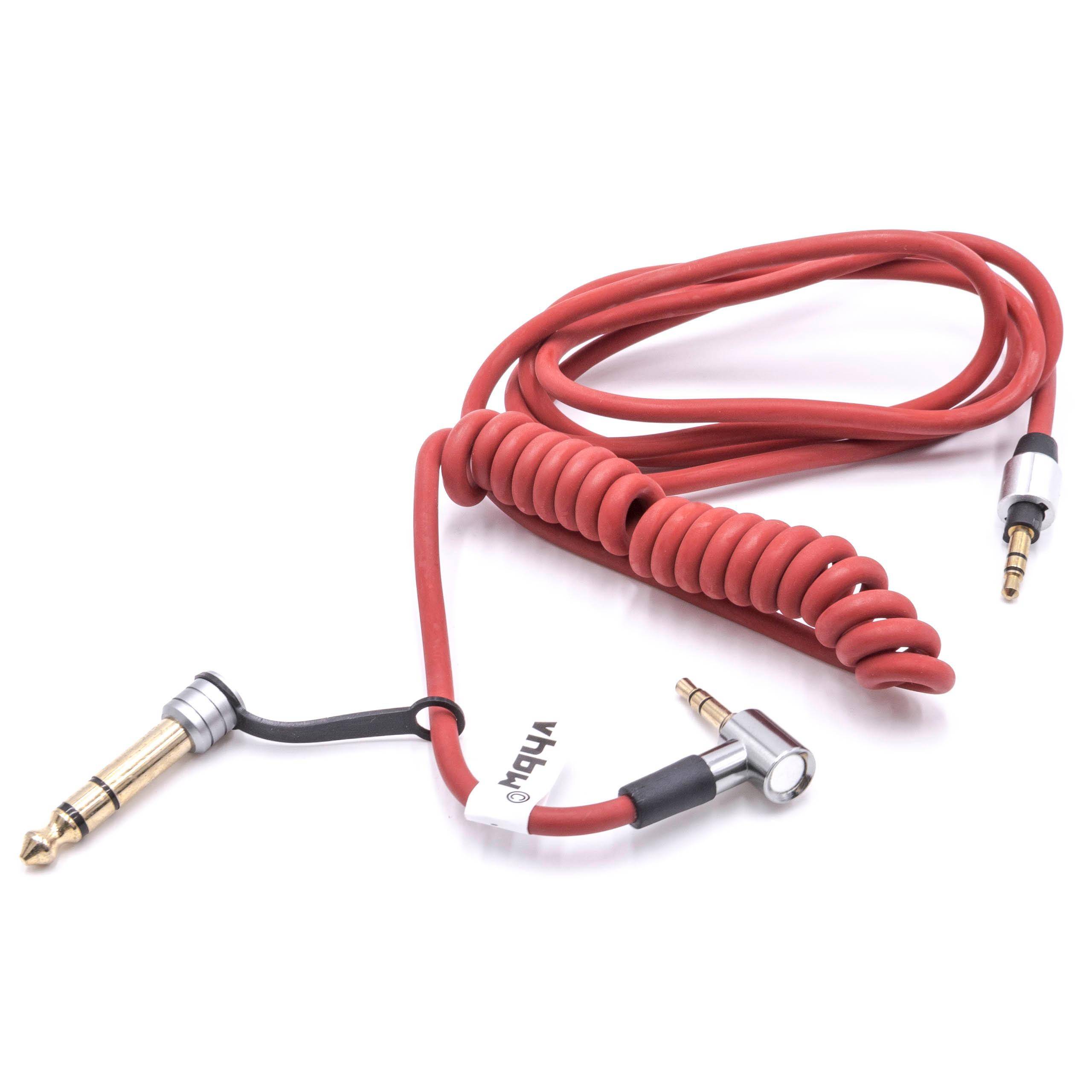 vhbw Audio AUX Kabel kompatibel mit Monster Beats by Dr. Dre Beats EP Kopfhörer - Audiokabel 3,5 mm Klinkenstecker auf 6,3 mm, 150 cm Rot