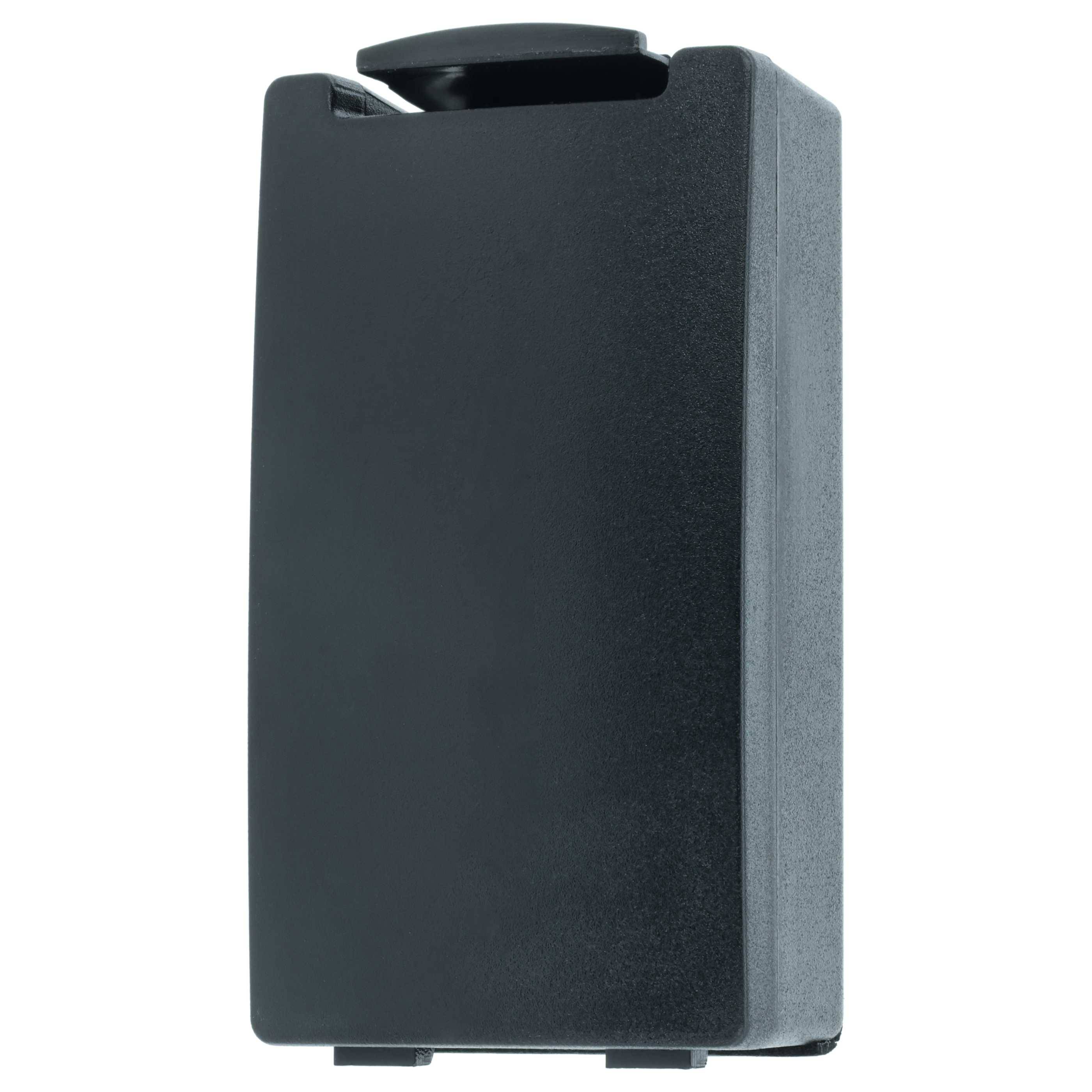 Ein schwarzes Plastik-Elektronikgehäuse mit einem Klappdeckel und zwei internen Schlitzen, geeignet für die Unterbringung kleiner elektronischer Komponenten.