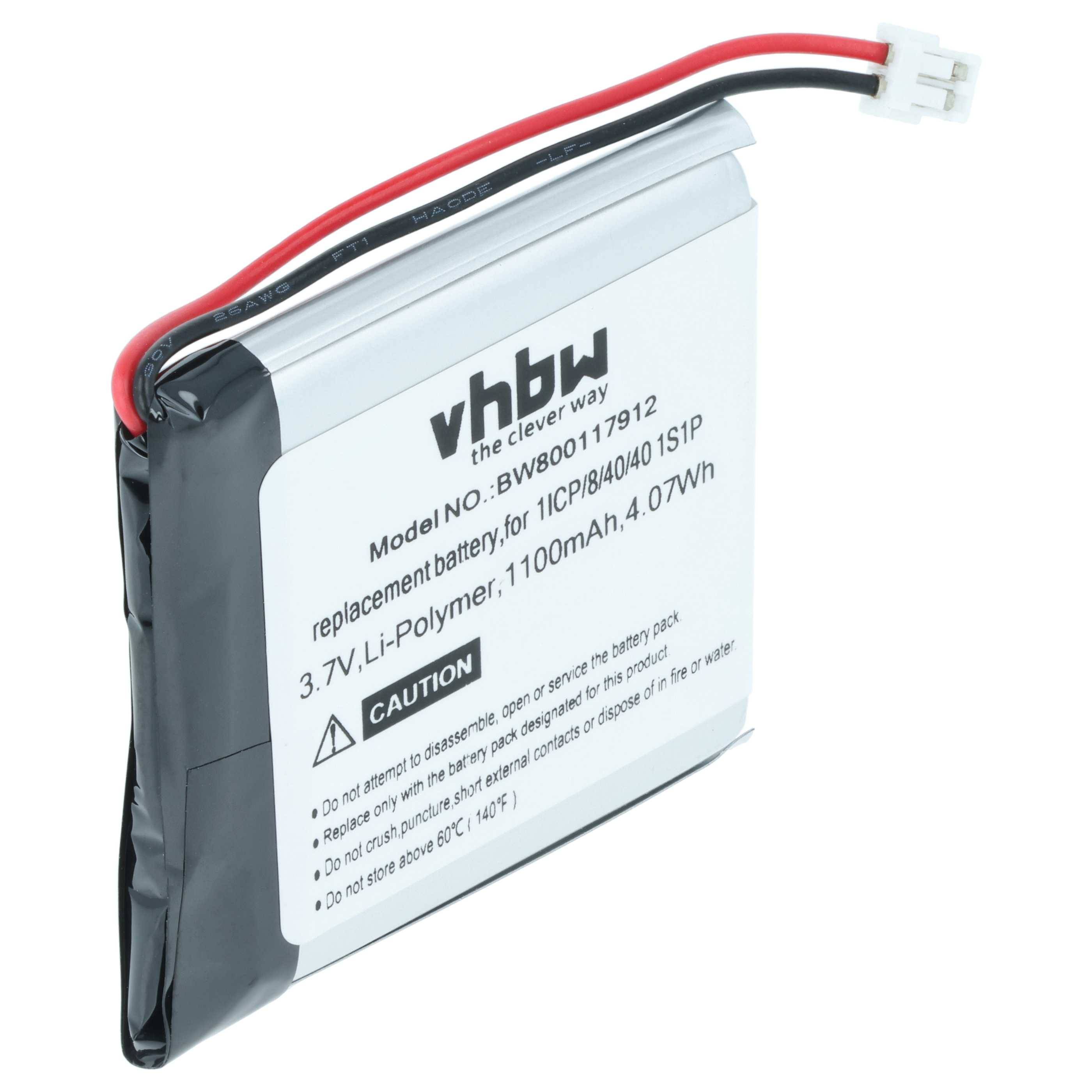 vhbw Akku kompatibel mit Coyote Plus S GPS Navigation Navi (1100mAh, 3,7V, Li-Polymer)