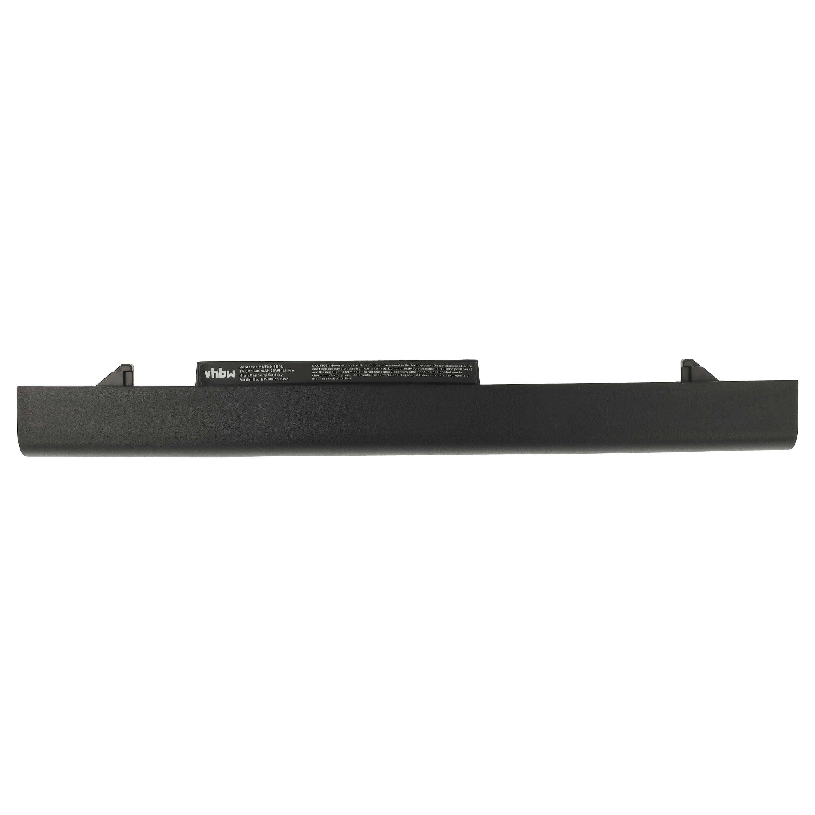 vhbw Akku kompatibel mit HP ProBook 430, 430 G1, 430 G2, 430 G2 F6N65AV, 430 G2 J4Z29PT Notebook (2600 mAh, 14,8 V, Li-Ion)