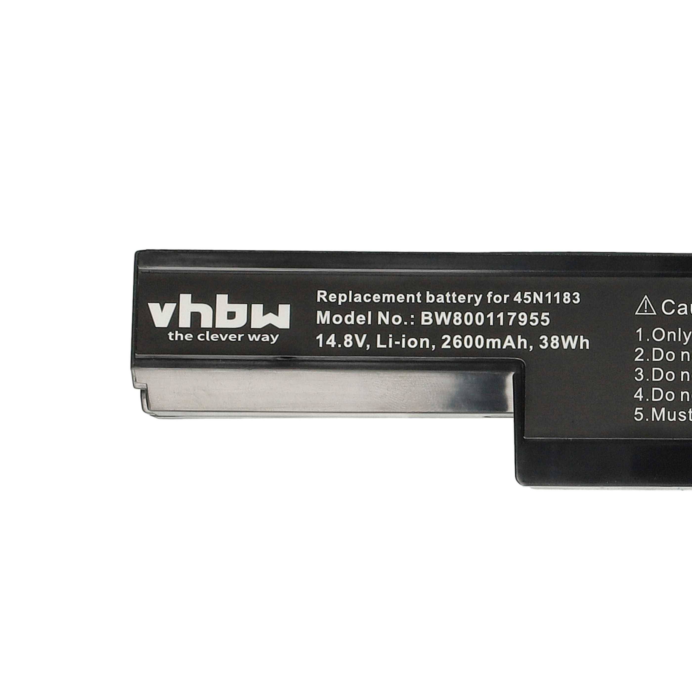 Ersatzbatterie für Modell 45N1189, Spezifikationen: 14,8V, Li-Ion, 2600mAh, 38Wh.