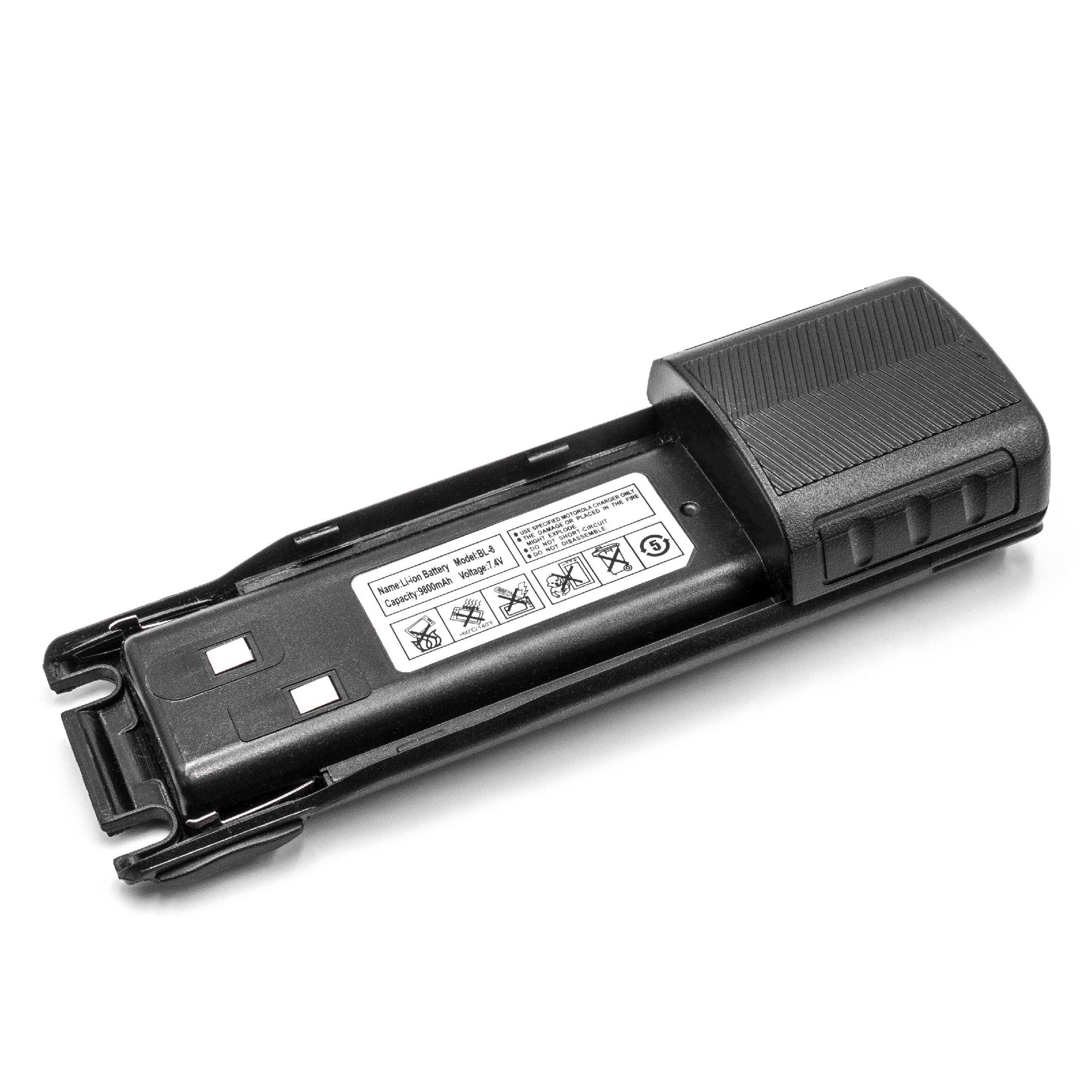vhbw Akku kompatibel mit Baofeng UV-82L, UV-8R, UV-82C, UV-82X, UV-8D, UV-82HP, UV-82, UV82 Funkgerät, Walkie Talkie (9800 mAh, 7,4 V, Li-Ion)