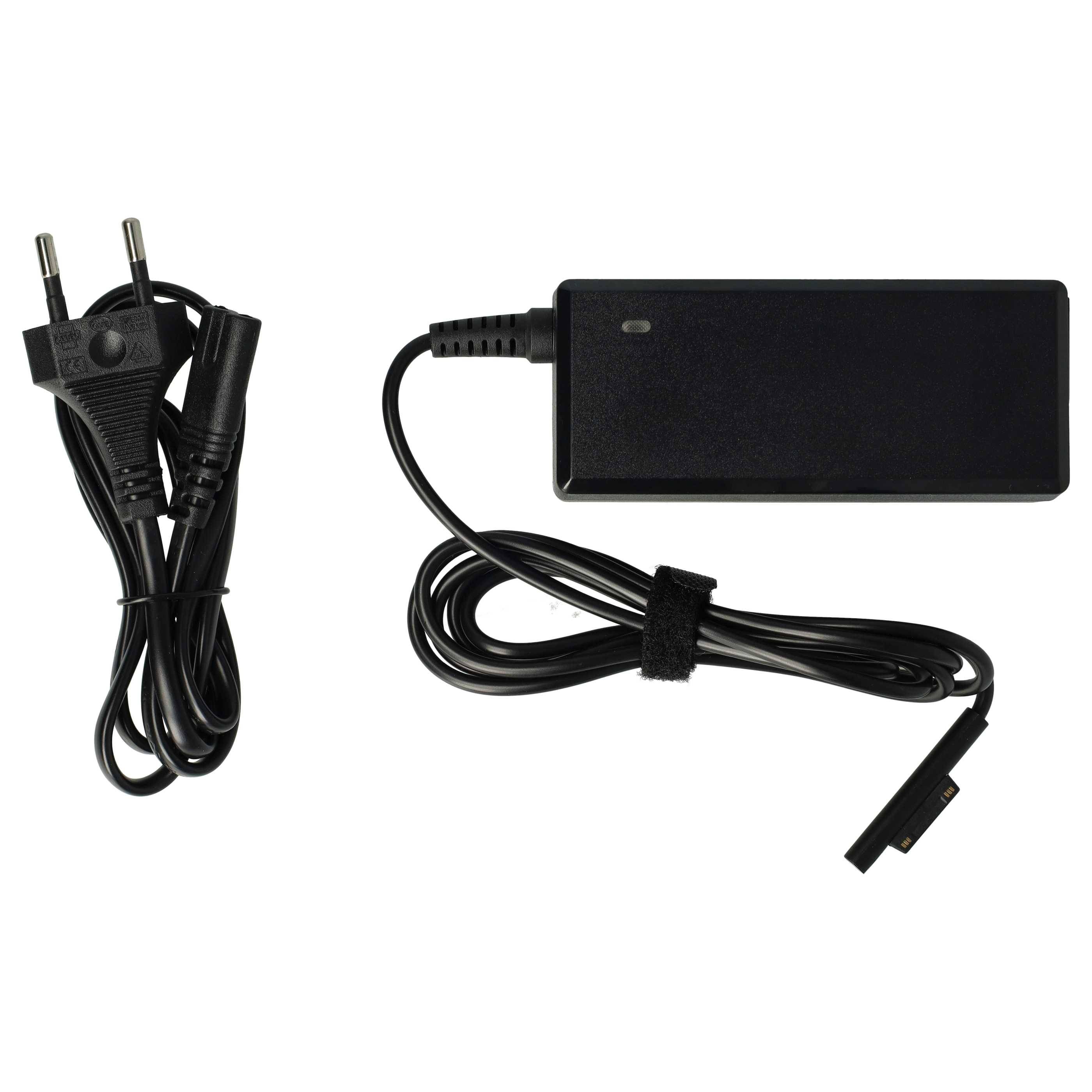 vhbw 220V Netzteil kompatibel mit Microsoft Surface Laptop 2 | Laptop 3, Laptop 4, Laptop Go Notebook, Laptop (15 V / 2,58 A)