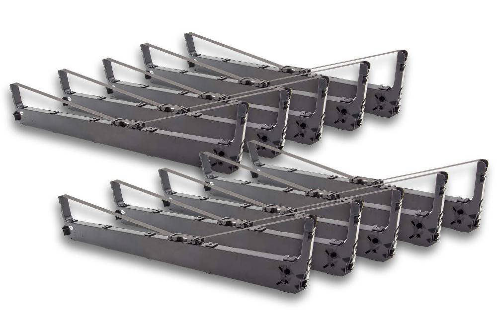 vhbw 10x Farbband Ersatz für Panasonic KX-P170 für Nadeldrucker | Bondrucker - Schwarz