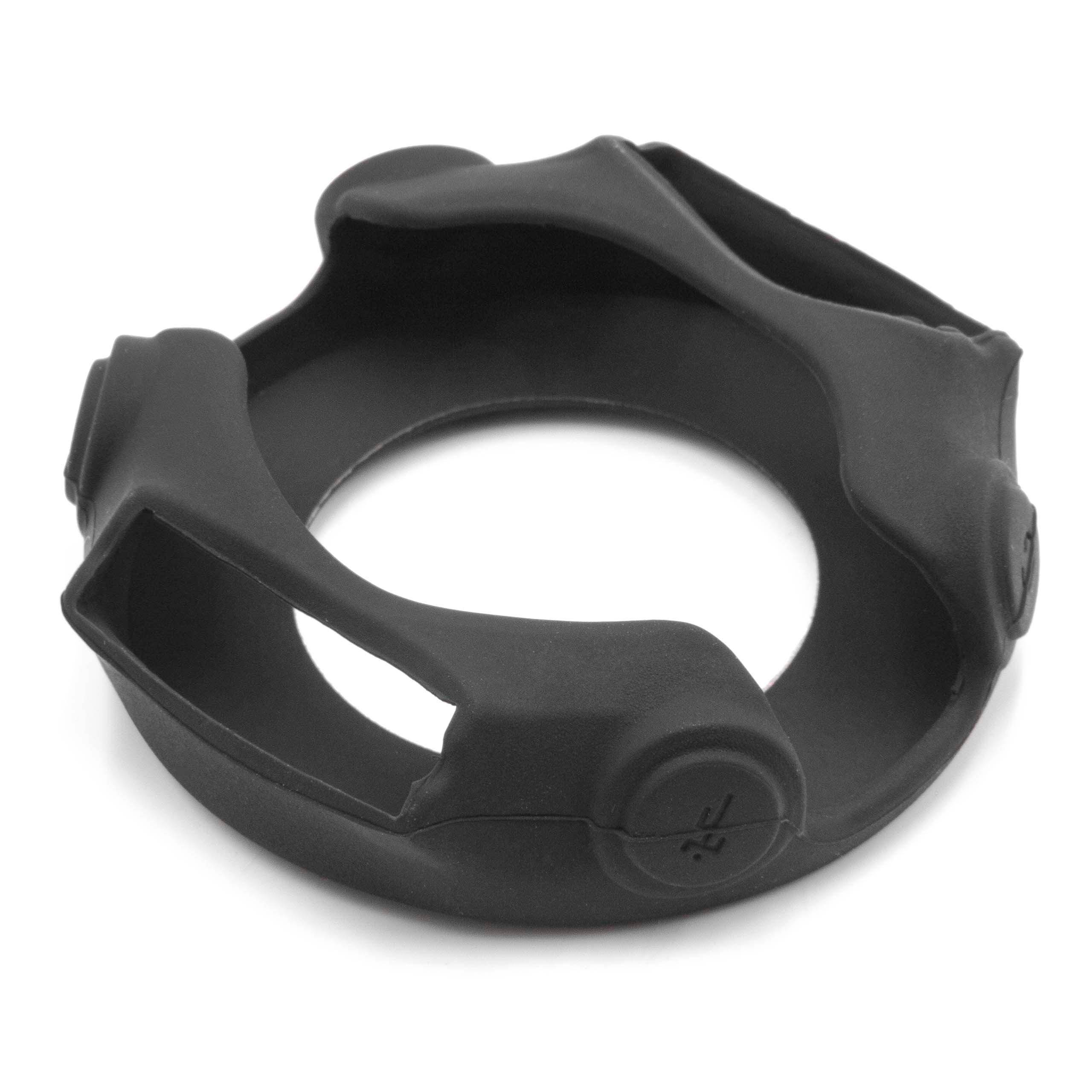 vhbw Silikon Ersatz-Hülle schwarz für Smartwatch Fitness-Tracker Garmin Forerunner 620