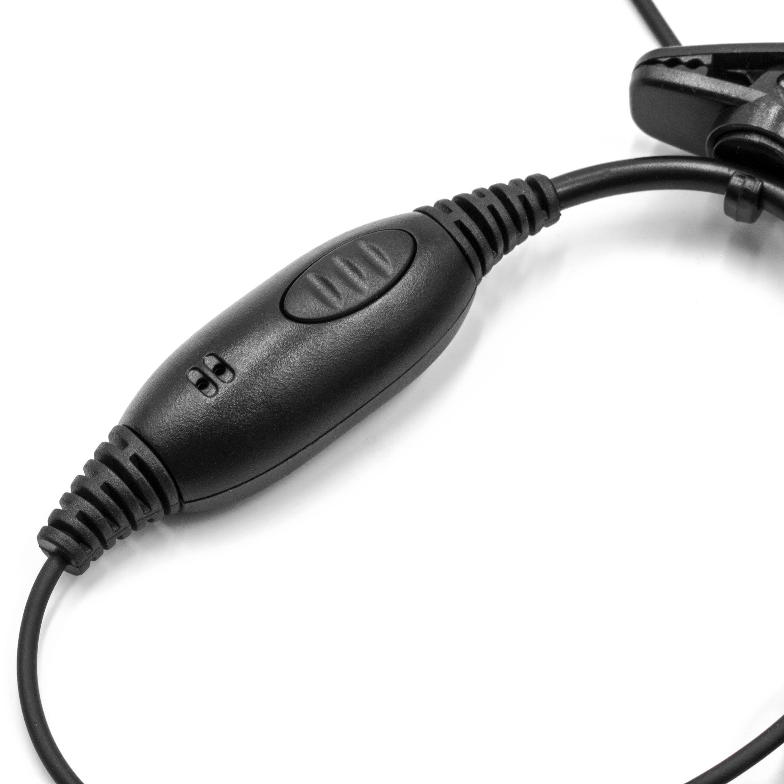 vhbw Headset Ersatz für Motorola FTN6583 für Funkgerät - schwarz