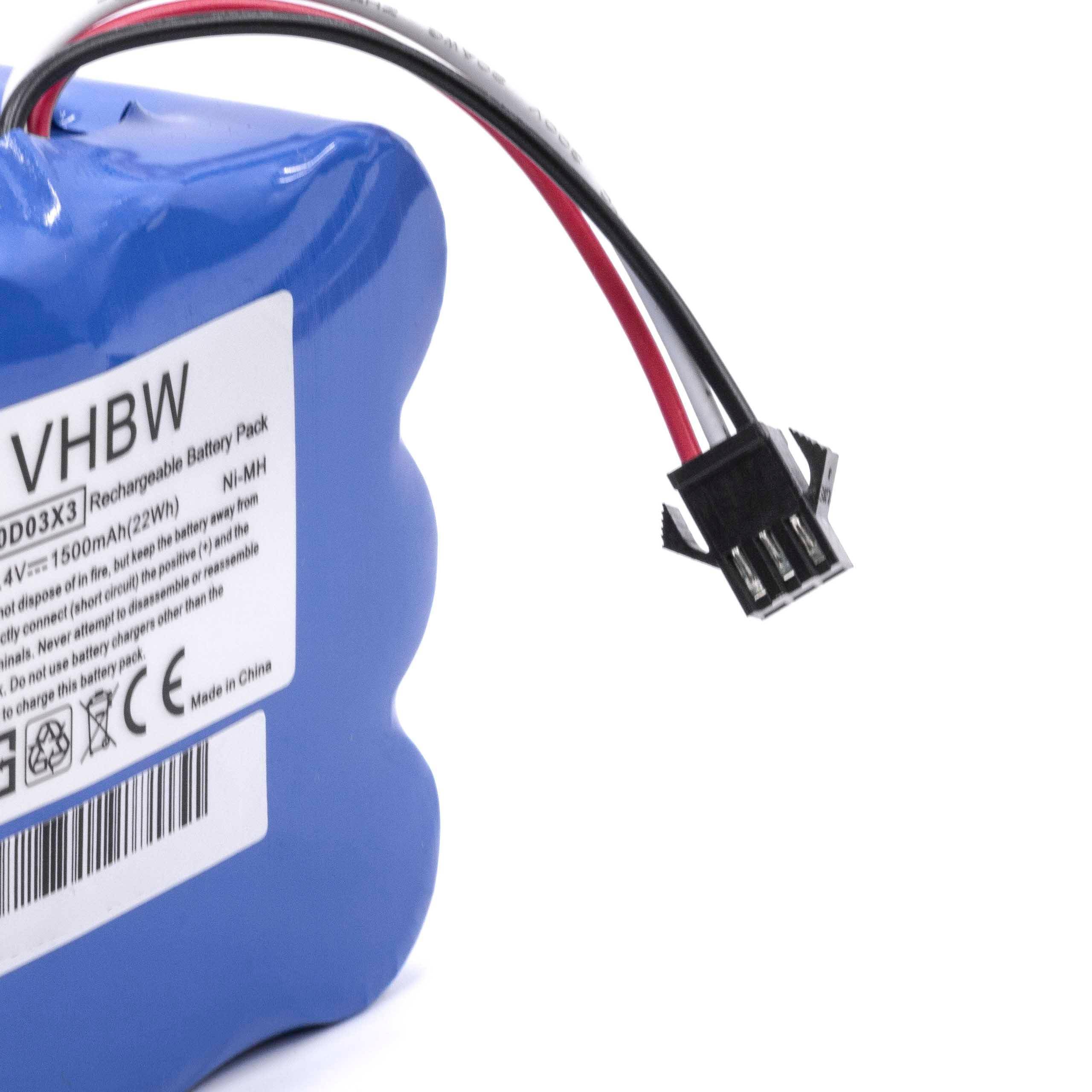 vhbw Akku kompatibel mit Roreland XR-210 Staubsauger (1500 mAh, 14,4 V, NiMH)
