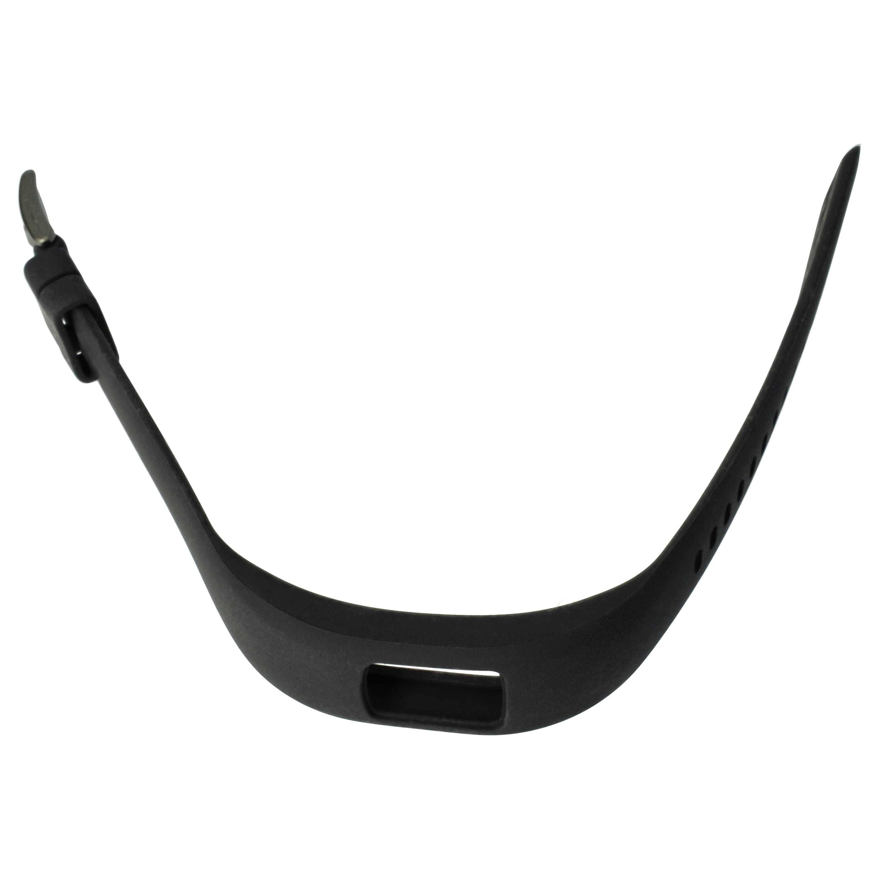 vhbw Ersatz Armband kompatibel mit Garmin Vivofit 4 Fitnessuhr, Smartwatch - 23 cm Silikon schwarz