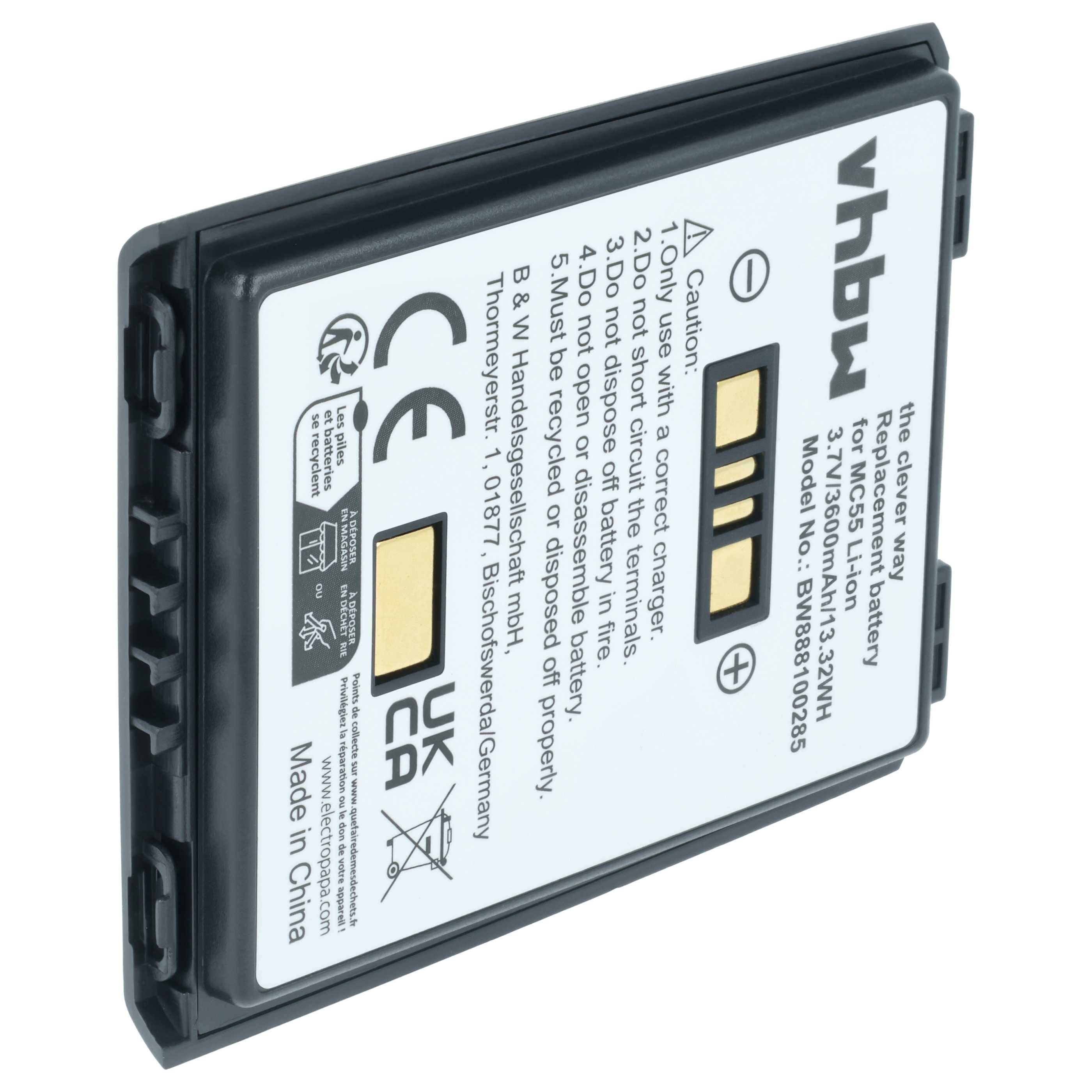 Wiederaufladbarer Akku mit Bezeichnung 'vhbw', 3,7V, 1050mAh, für bestimmte Kameramodelle. Schwarz mit weißem Text und Warnsymbolen.