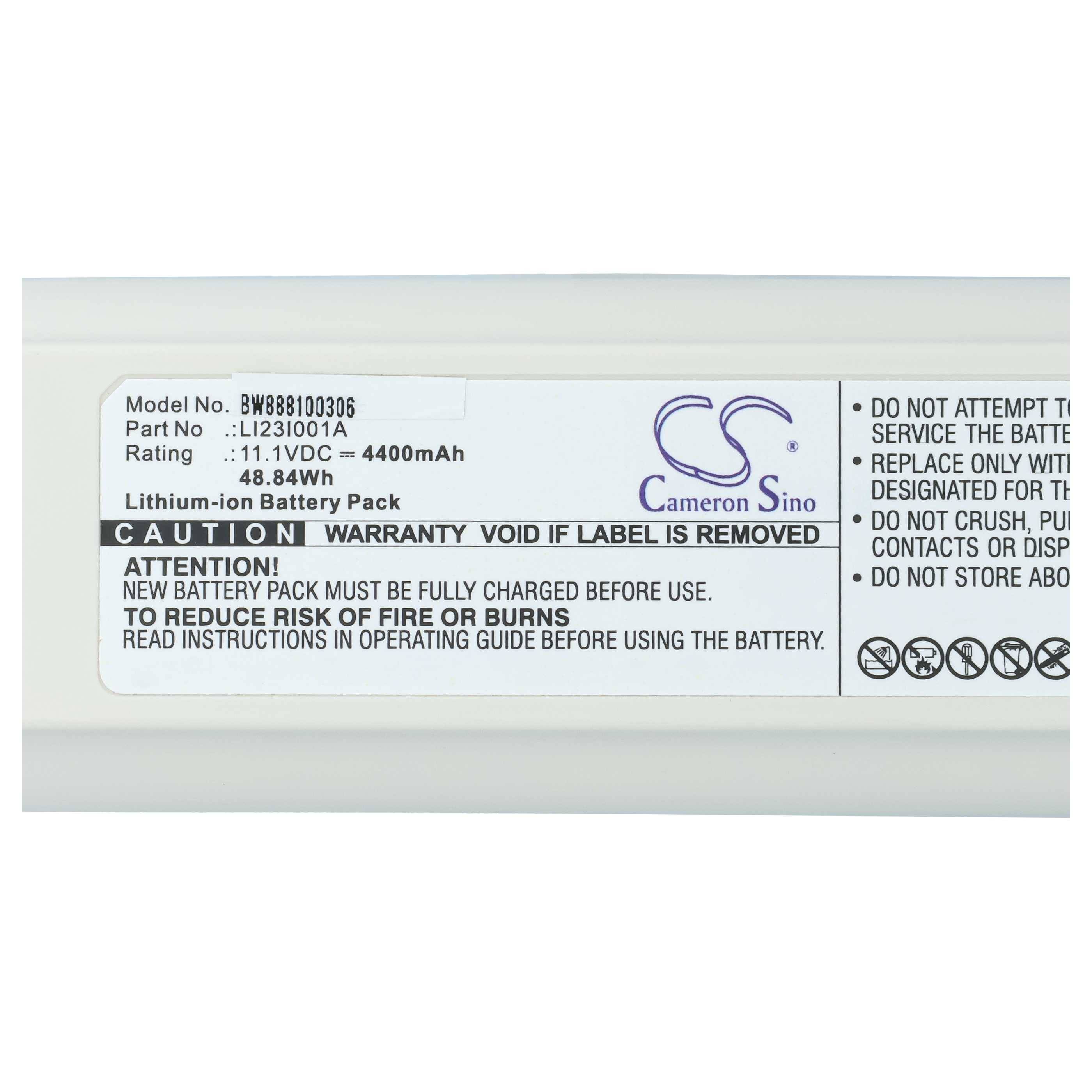 vhbw Akku kompatibel mit Mindray M7, M5T, M5, M9 Medizintechnik (4400 mAh, 11,1 V, Li-Ion)