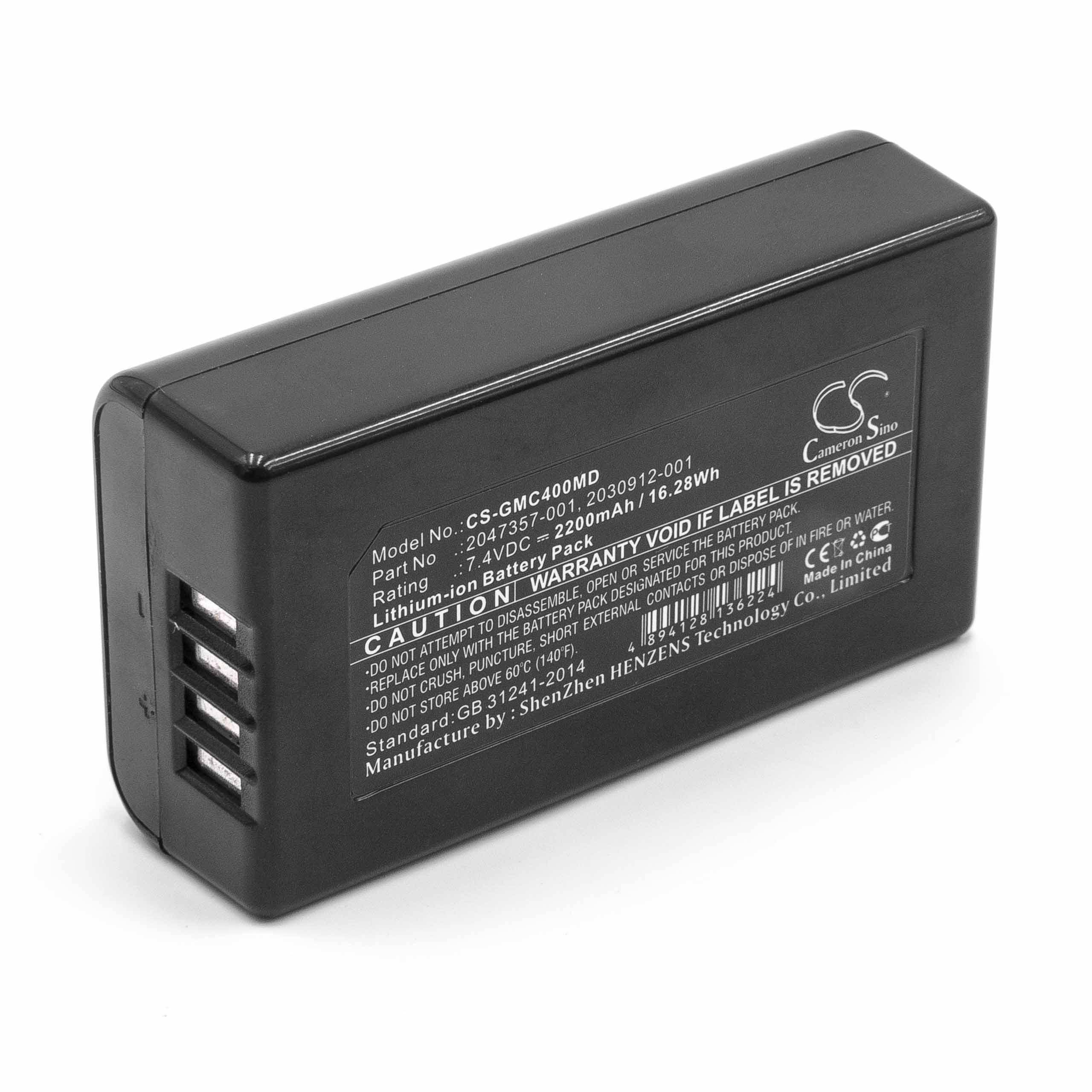 vhbw Akku kompatibel mit GE MAC C3, 600, 400 Medizintechnik (2200 mAh, 7,4 V, Li-Ion)