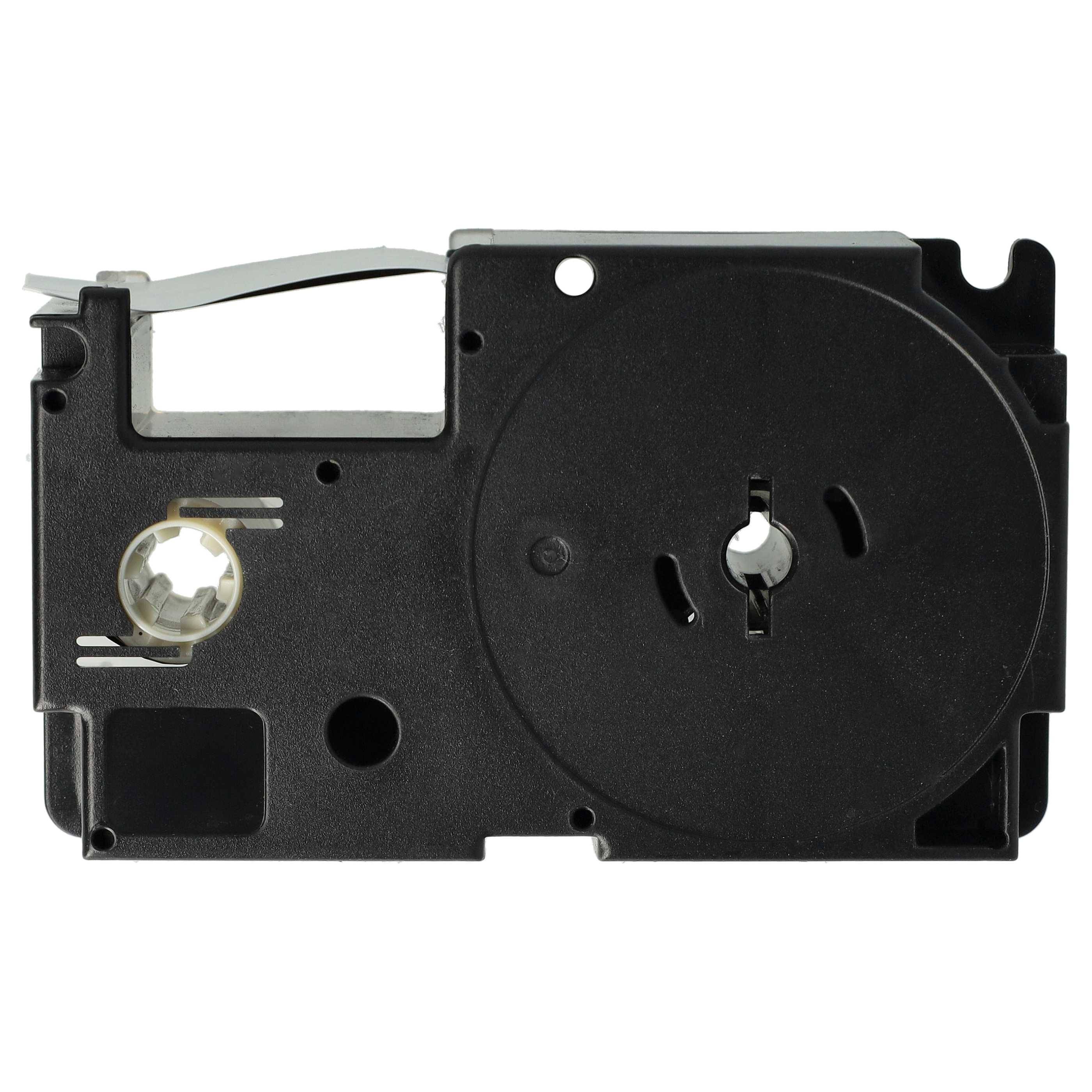 vhbw Schriftband Kassette schwarz auf weiß Ersatz für Casio XR-24GWE für Etiketten-Drucker 24mm