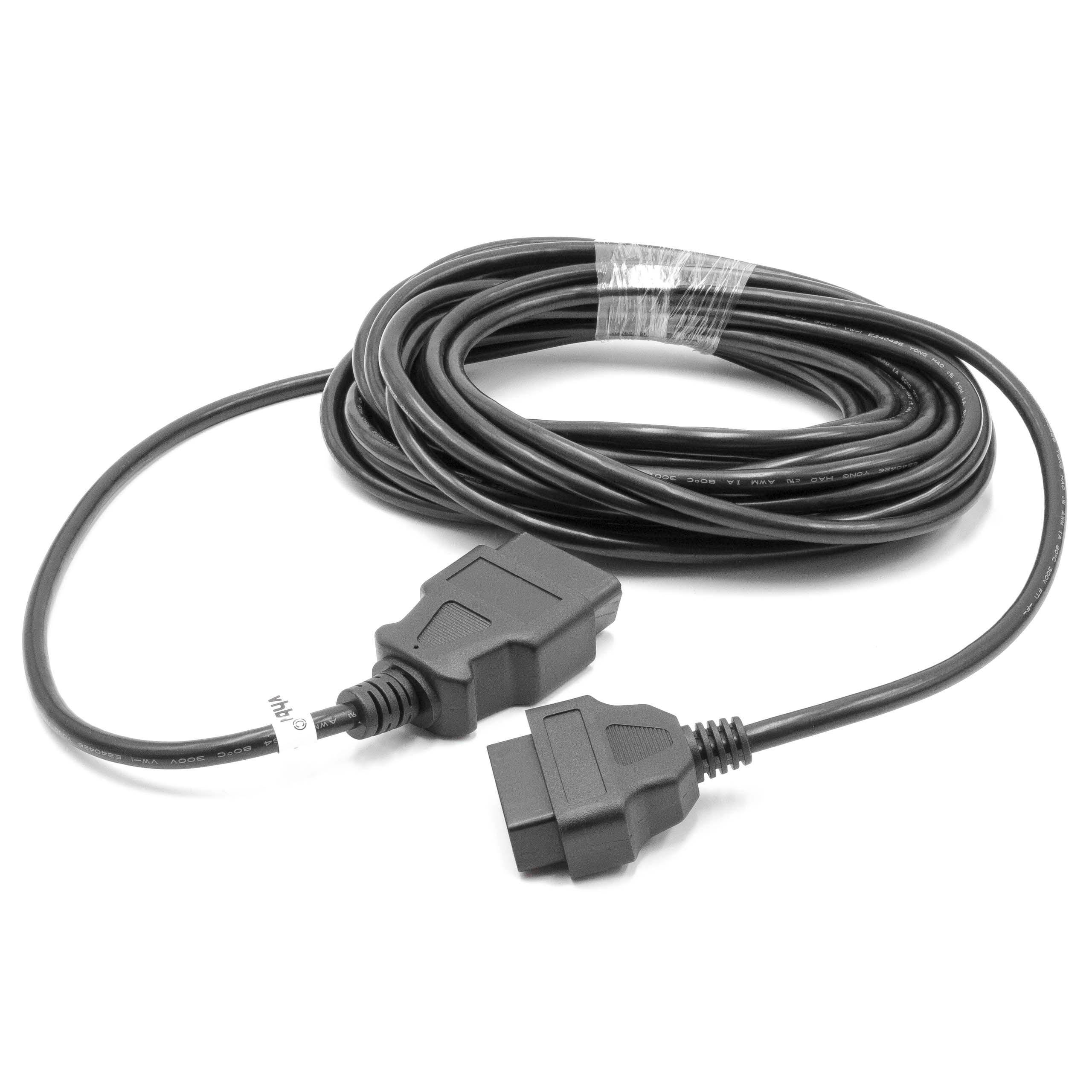 vhbw OBD2 Verlängerungskabel 16Pin (w) auf 16Pin (m) für Auto, KFZ - 23 cm
