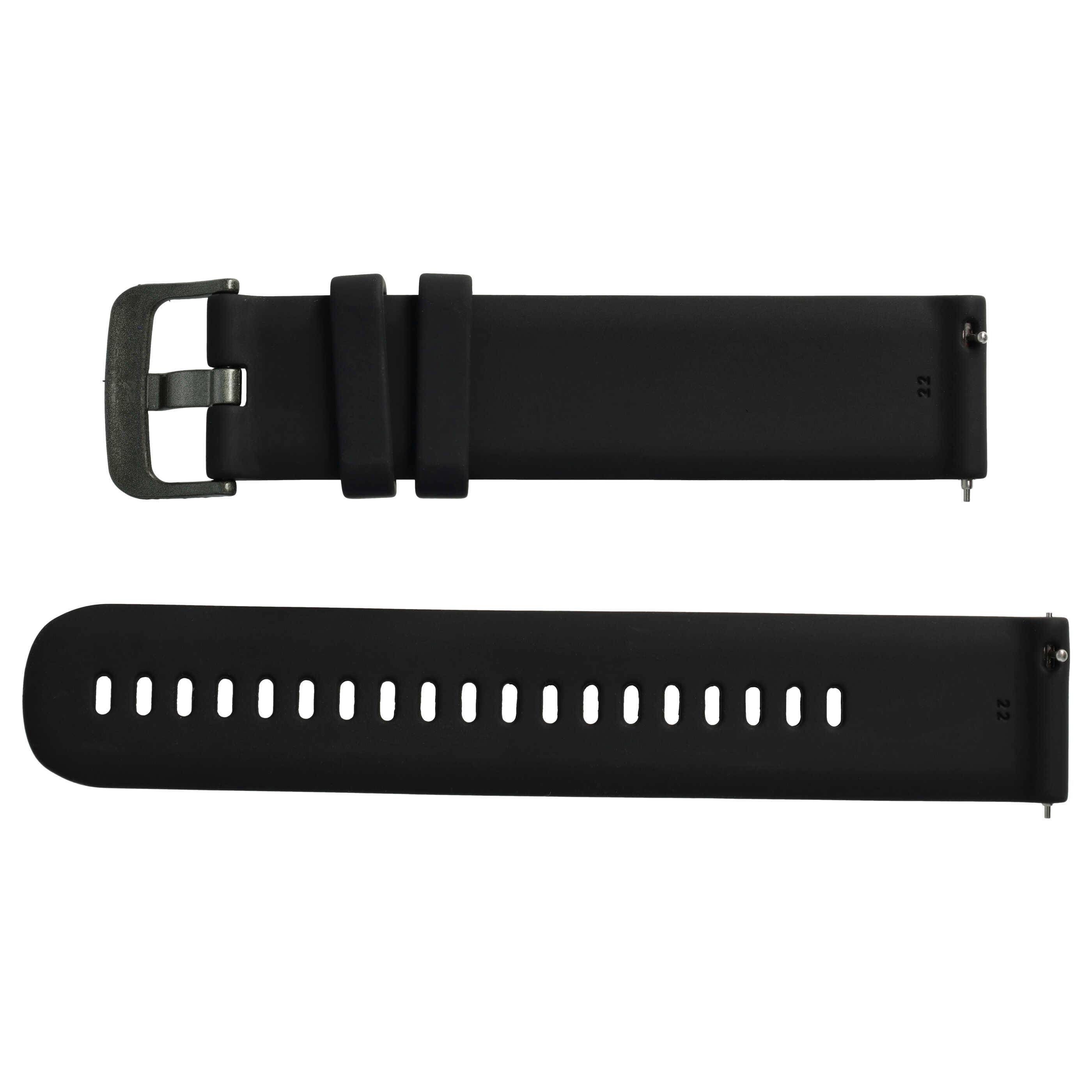 vhbw Ersatz L Armband kompatibel mit Samsung Galaxy Watch 46mm (SM-R805) Fitnessuhr, Smartwatch - Silikon schwarz