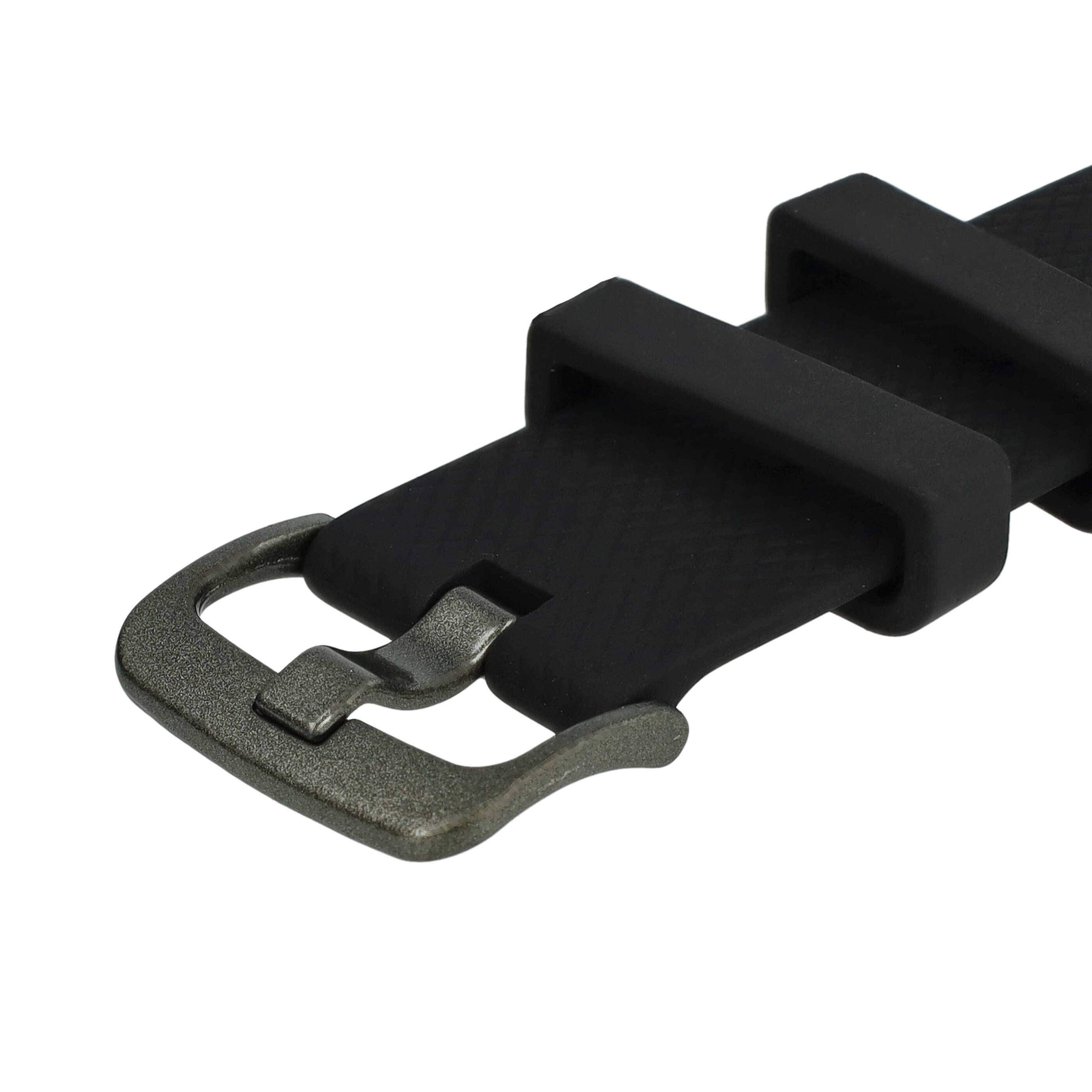 vhbw Ersatz Armband S kompatibel mit Samsung Galaxy Watch 46mm (SM-R805) Fitnessuhr, Smartwatch - Silikon schwarz