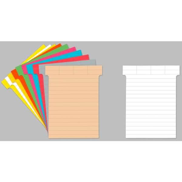 T-Karten Breitformat B92xH120mm Starterset liniert VE=10x 100 Stück (10 Farben)