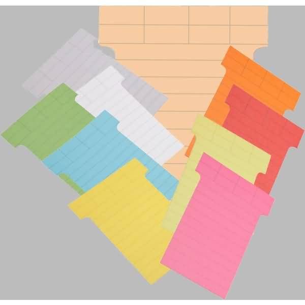 T-Karten Schmalformat B60xH85mm Starterset liniert VE=10x 100 Stück (10 Farben)