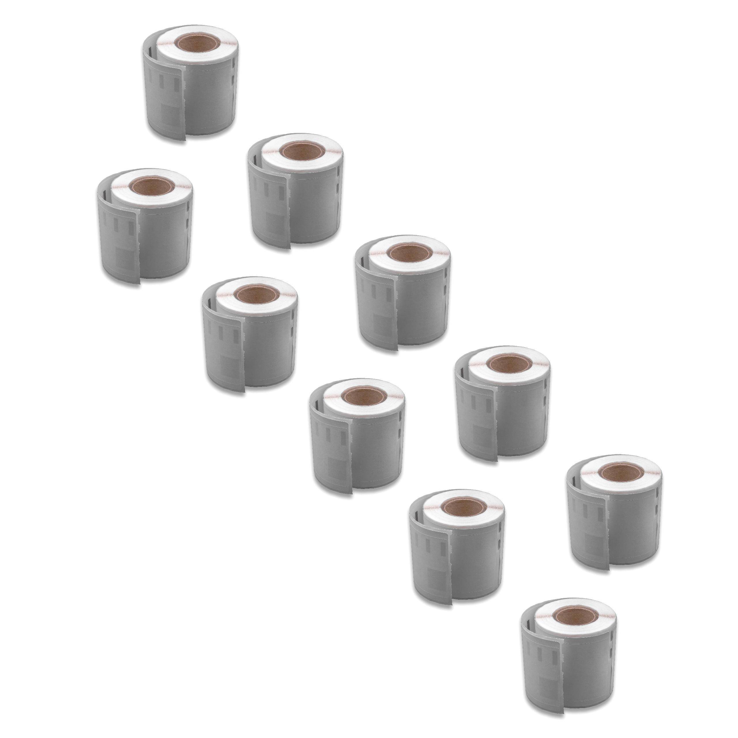 vhbw 10x Etiketten-Rolle 46mm x 78mm kompatibel mit Dymo LabelWriter 400 | 400 DUO, 320, 330 Etiketten-Drucker (150 Etiketten)